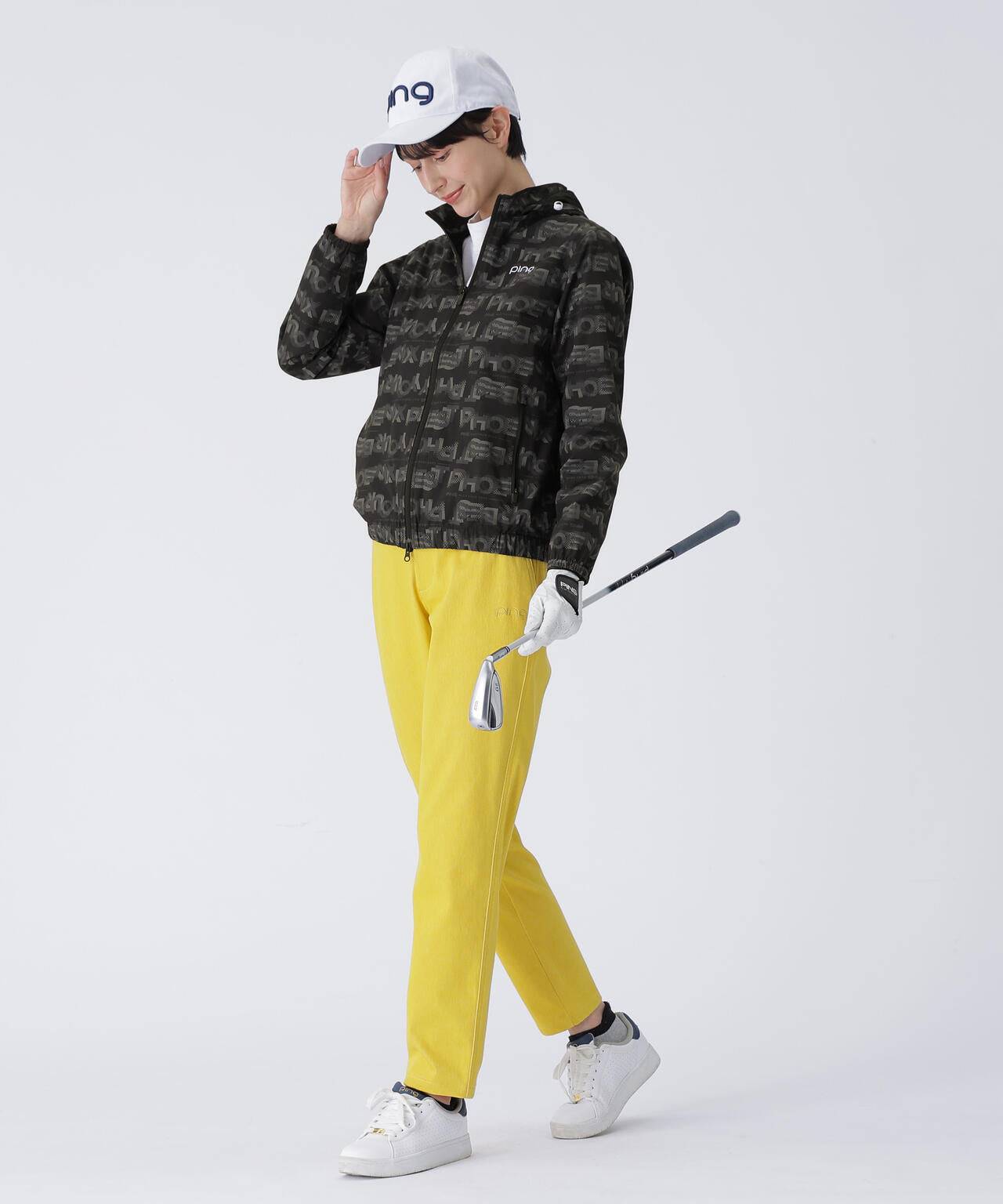 【PING APPAREL】PHONEIX BREEZE総柄 全方向ストレッチフーディブルゾン ＜LADIES LINE＞ (LADIES)