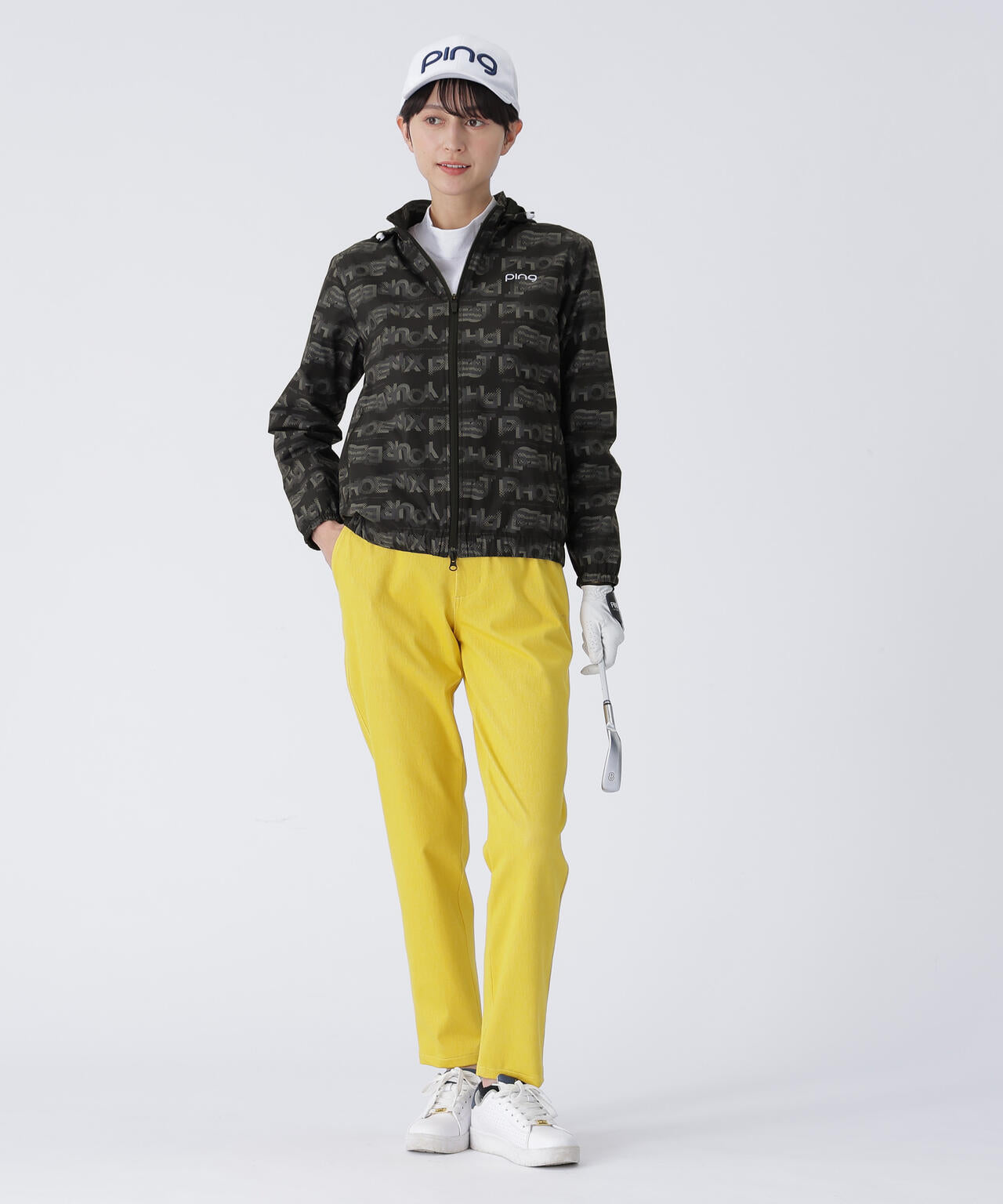 【PING APPAREL】PHONEIX BREEZE総柄 全方向ストレッチフーディブルゾン ＜LADIES LINE＞ (LADIES)