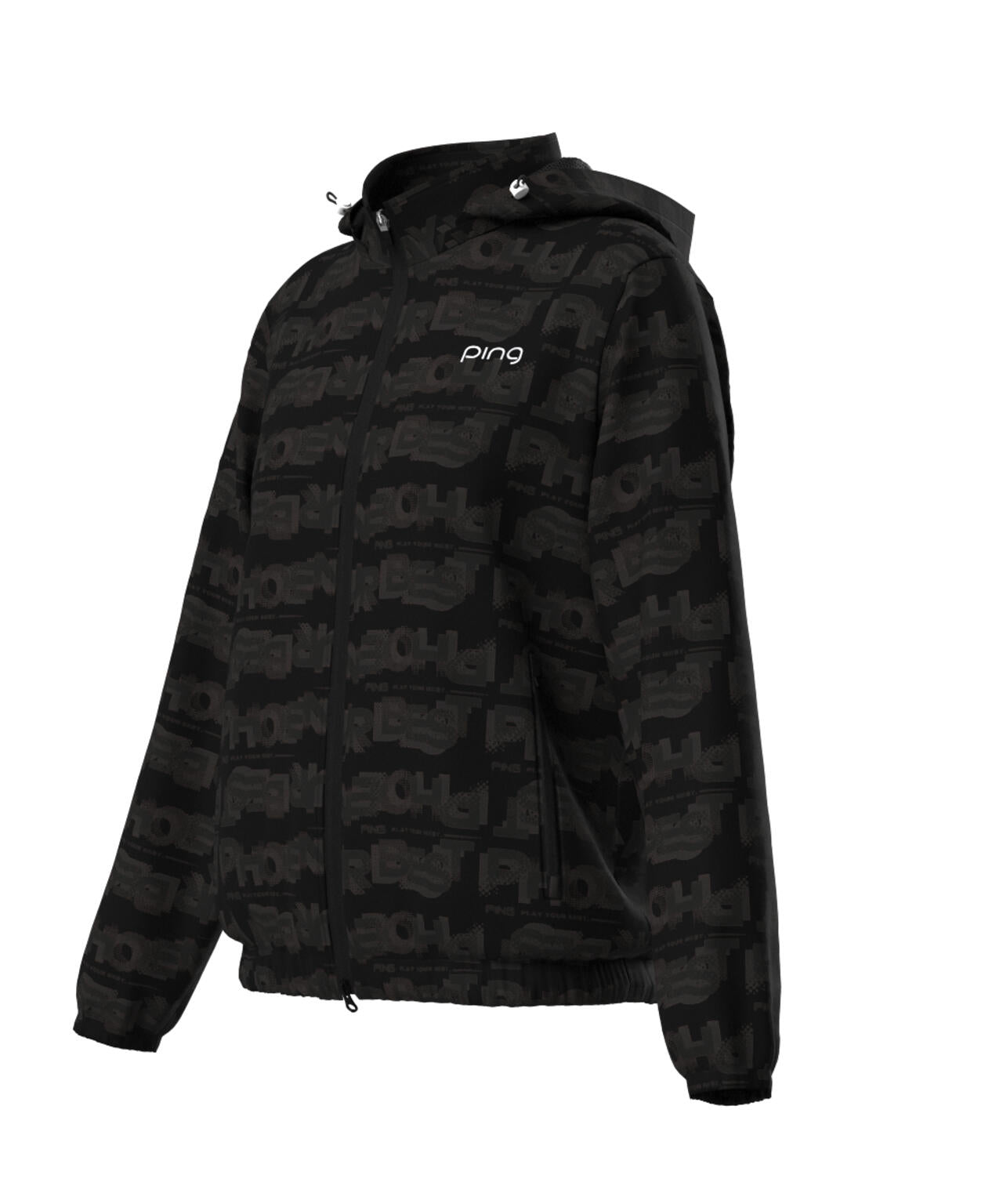 PING APPAREL】PHONEIX BREEZE総柄 全方向ストレッチフーディ