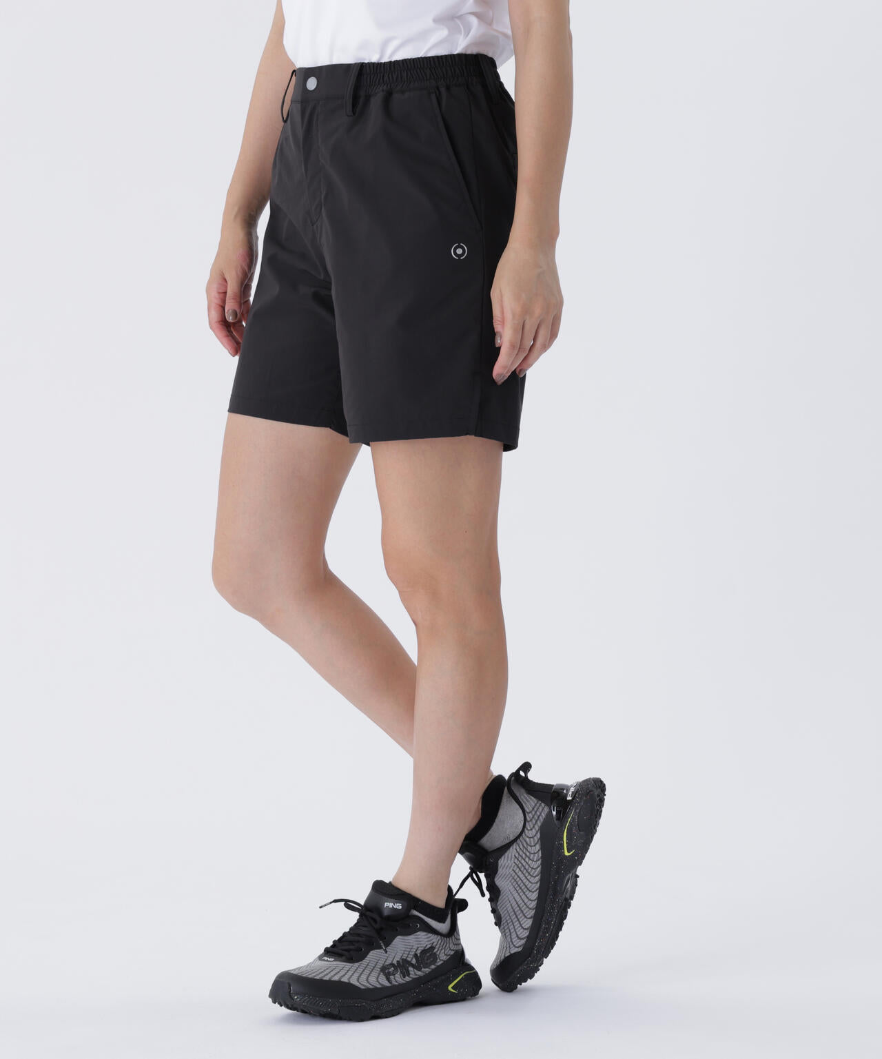 【PING APPAREL】全方向ストレッチリップストップ 2WAYスニードジャック×ショートパンツ ＜GOLD＞ (LADIES)