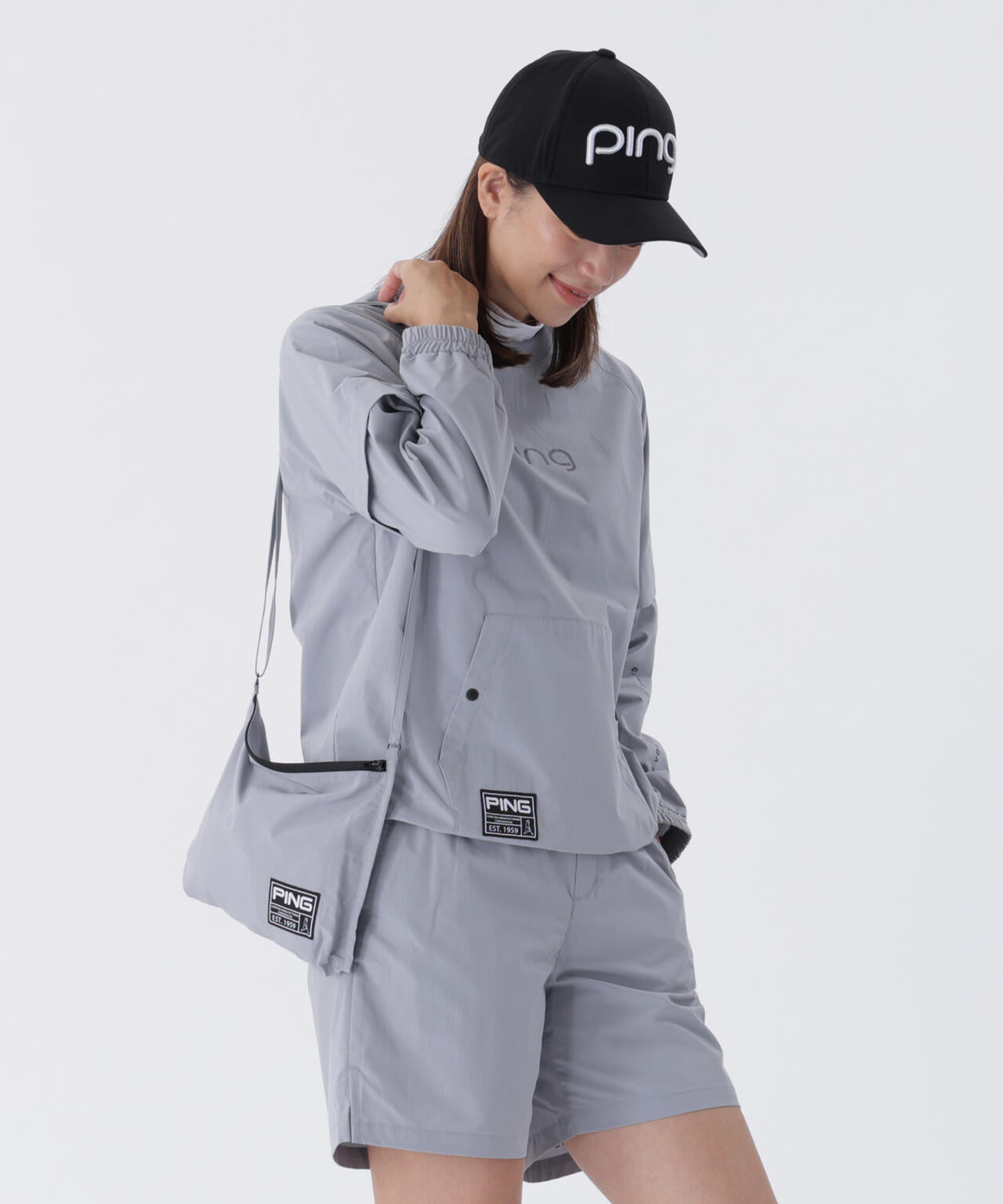 【PING APPAREL】全方向ストレッチリップストップ 2WAYスニードジャック×ショートパンツ ＜GOLD＞ (LADIES)