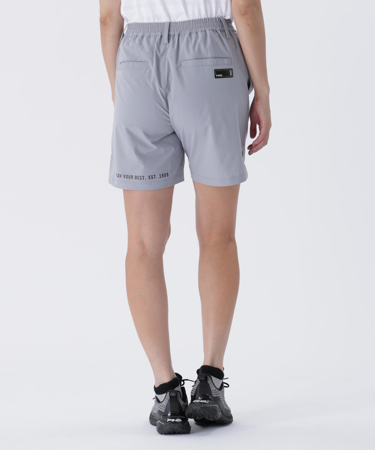 【PING APPAREL】全方向ストレッチリップストップ 2WAYスニードジャック×ショートパンツ ＜GOLD＞ (LADIES)