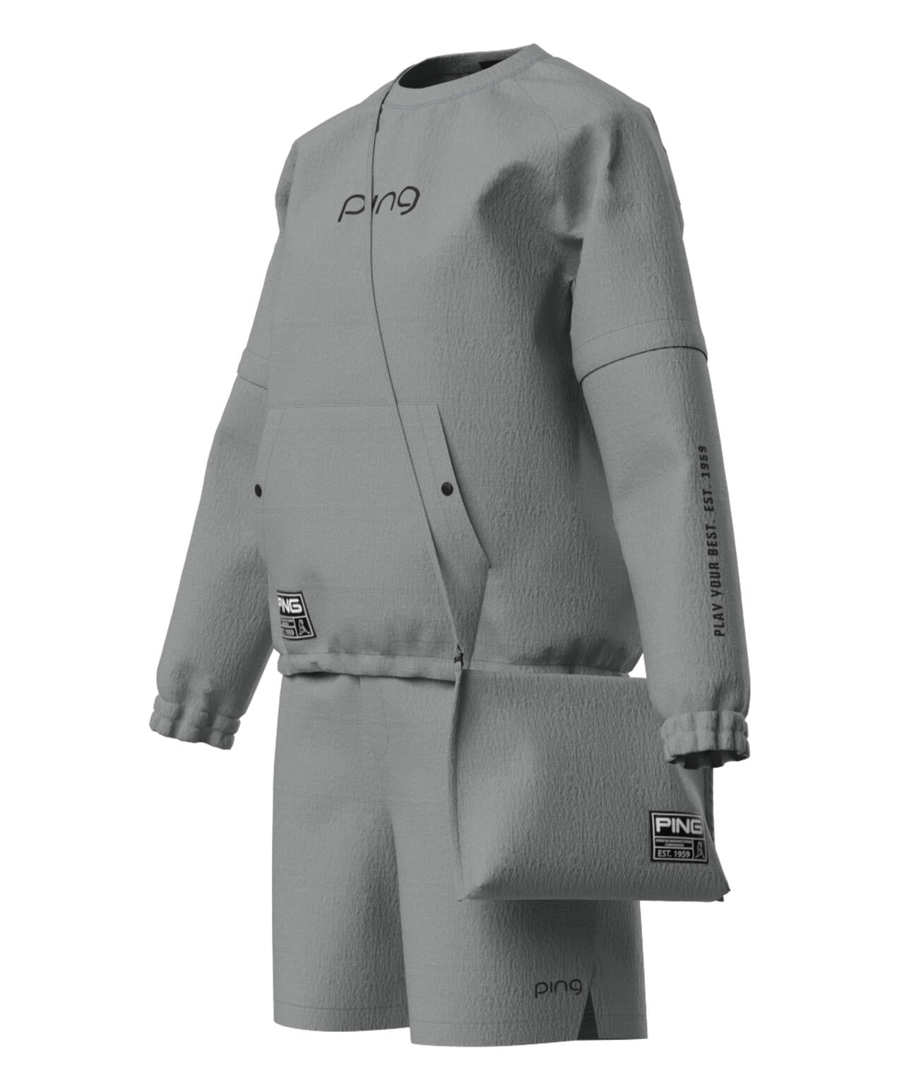 【PING APPAREL】全方向ストレッチリップストップ 2WAYスニードジャック×ショートパンツ ＜GOLD＞ (LADIES)