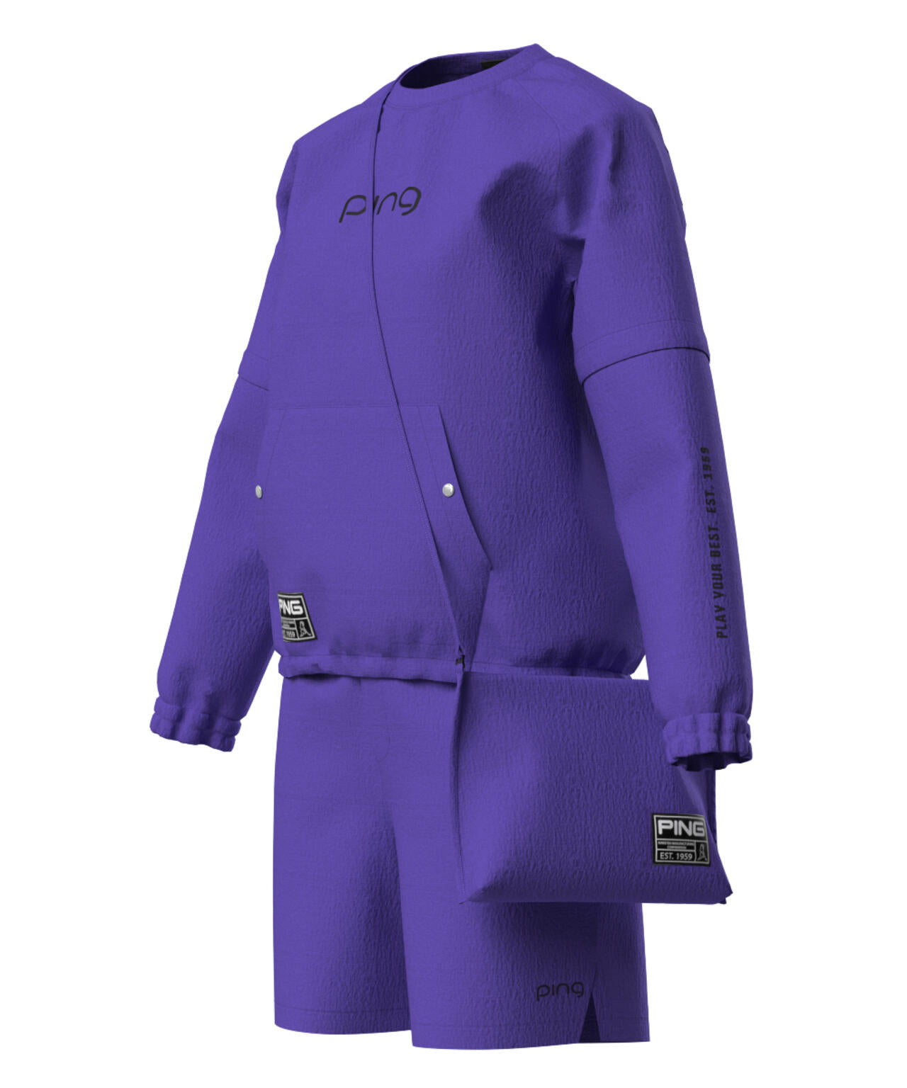 【PING APPAREL】全方向ストレッチリップストップ 2WAYスニードジャック×ショートパンツ ＜GOLD＞ (LADIES)