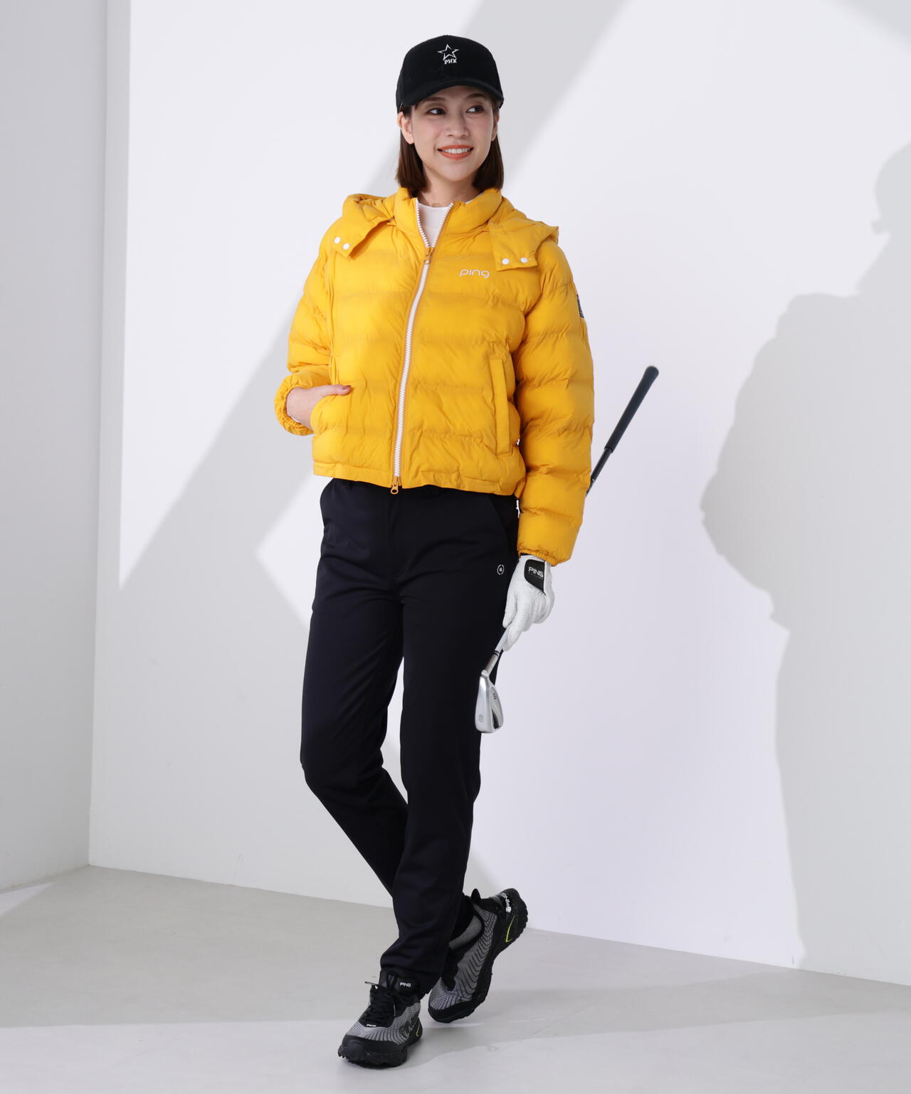 【PING APPAREL】全方向ストレッチボンディングプリントテーパードパンツ ＜LADIES LINE＞ (LADIES)