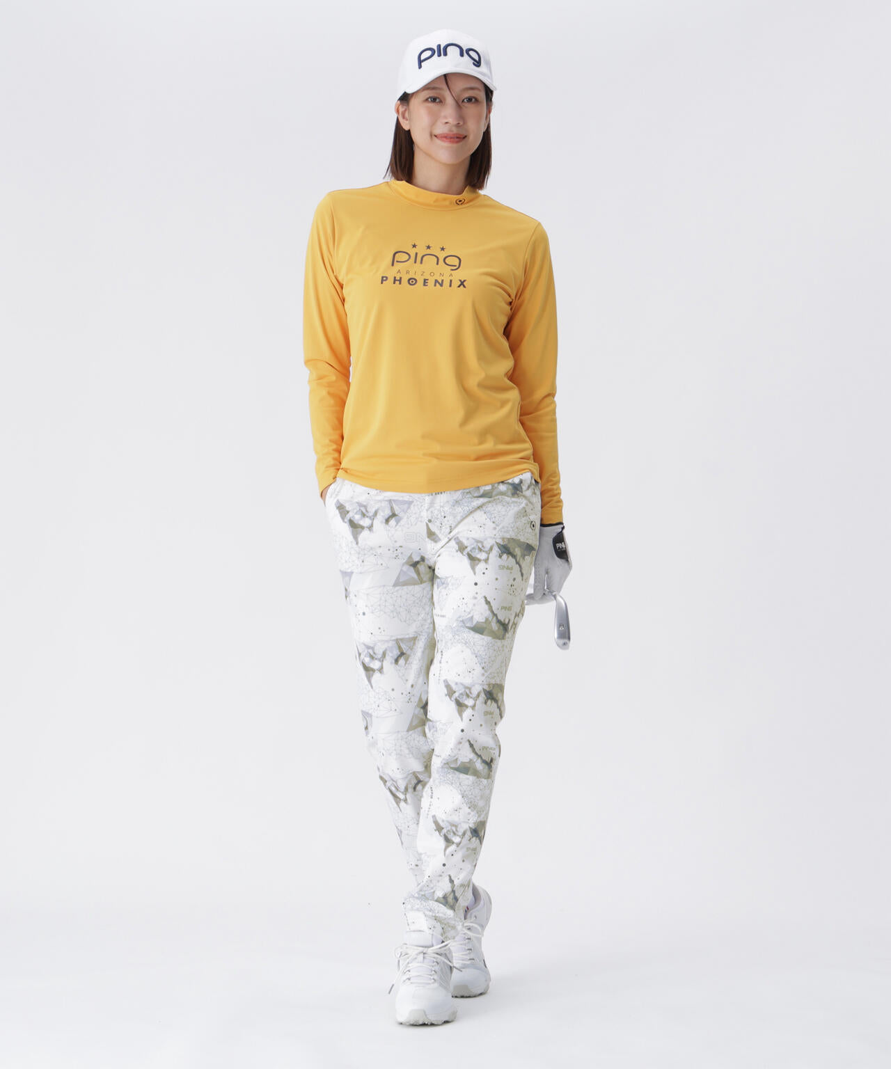 【PING APPAREL】全方向ストレッチボンディングプリントテーパードパンツ ＜LADIES LINE＞ (LADIES)