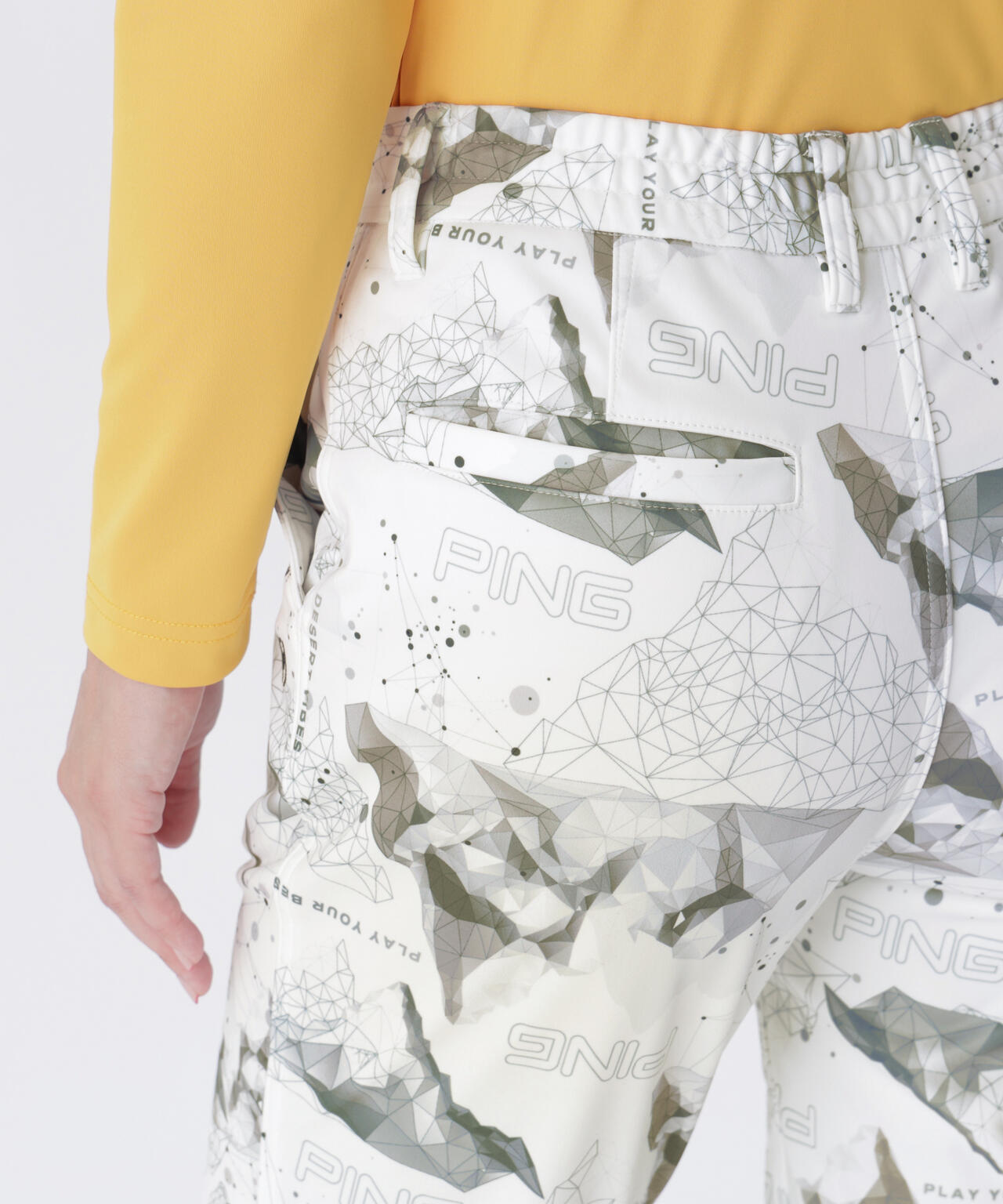 【PING APPAREL】全方向ストレッチボンディングプリントテーパードパンツ ＜LADIES LINE＞ (LADIES)