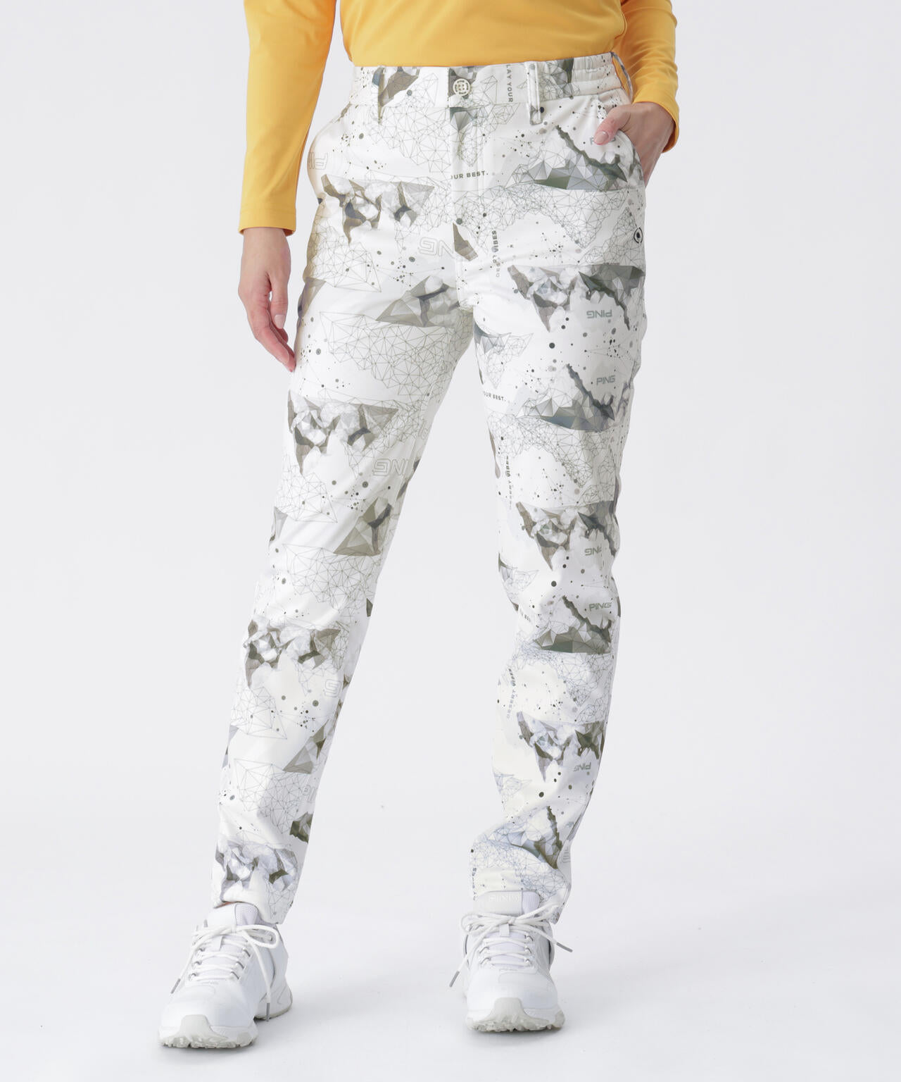 【PING APPAREL】全方向ストレッチボンディングプリントテーパードパンツ ＜LADIES LINE＞ (LADIES)
