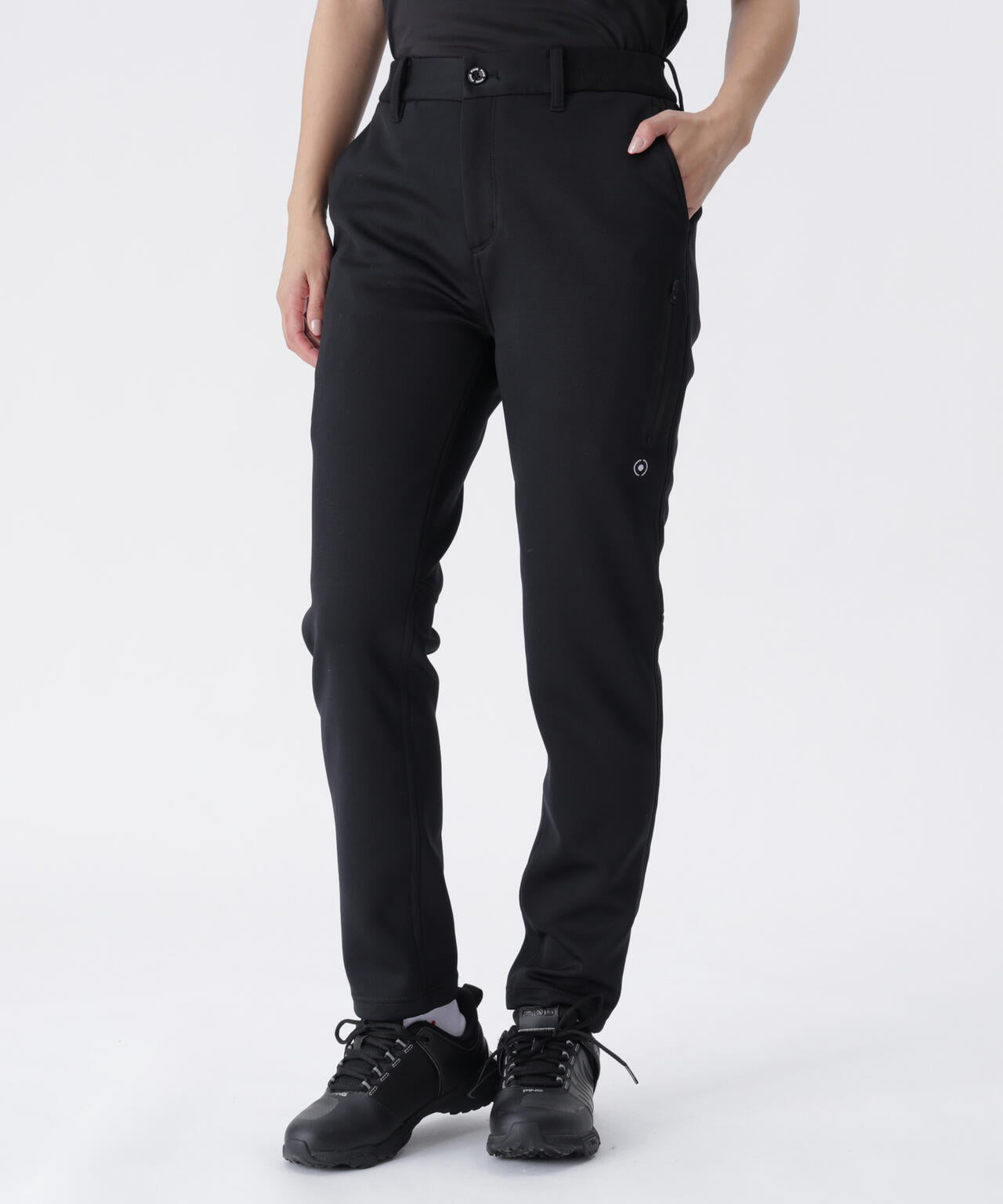 【PING APPAREL】全方向ストレッチRENUキルト/ダンボールジャージ テーパードパンツ ＜GOLD＞ (LADIES)