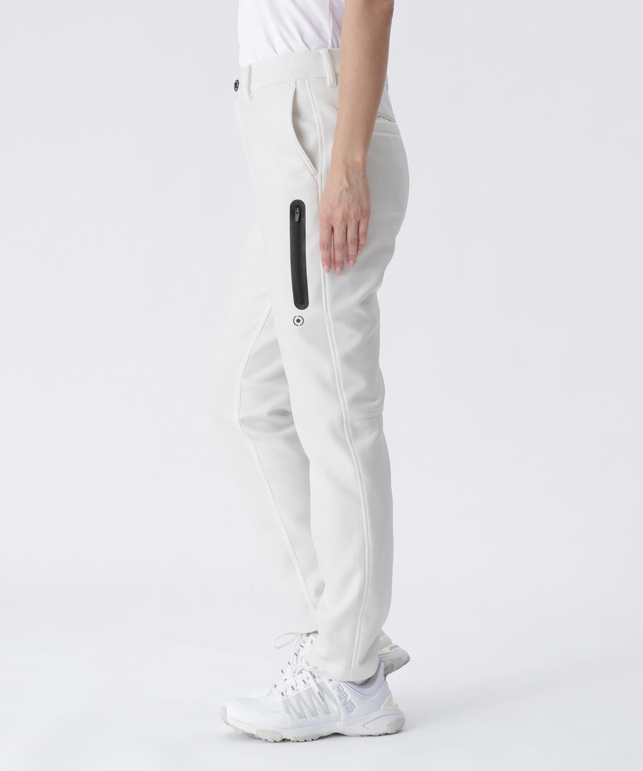 【PING APPAREL】全方向ストレッチRENUキルト/ダンボールジャージ テーパードパンツ ＜GOLD＞ (LADIES)