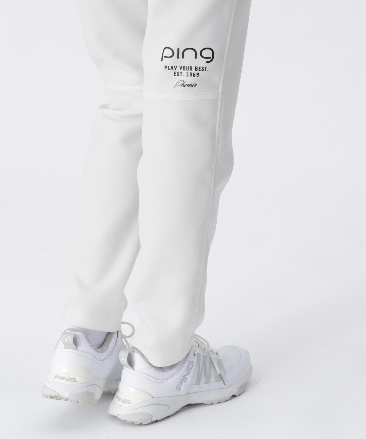 【PING APPAREL】全方向ストレッチRENUキルト/ダンボールジャージ テーパードパンツ ＜GOLD＞ (LADIES)