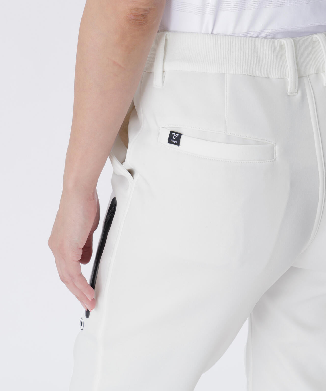 【PING APPAREL】全方向ストレッチRENUキルト/ダンボールジャージ テーパードパンツ ＜GOLD＞ (LADIES)