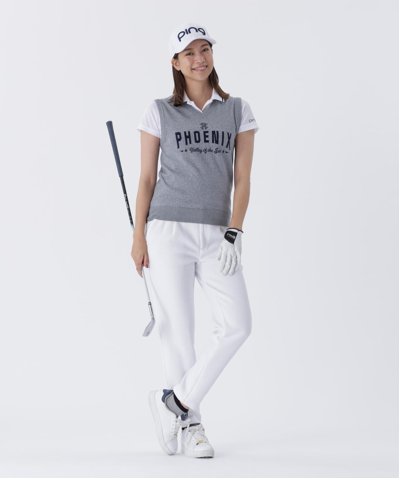 【PING APPAREL】全方向ストレッチ ニットコーデュロイテーパードパンツ ＜LADIES LINE＞ (LADIES)