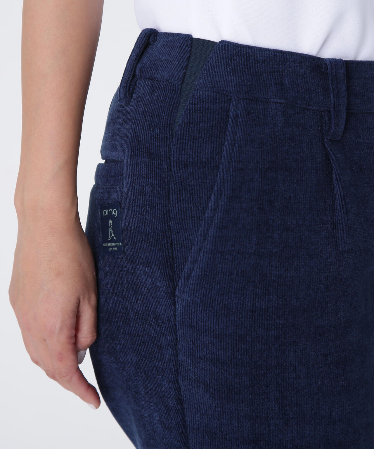 【PING APPAREL】全方向ストレッチ ニットコーデュロイテーパードパンツ ＜LADIES LINE＞ (LADIES)
