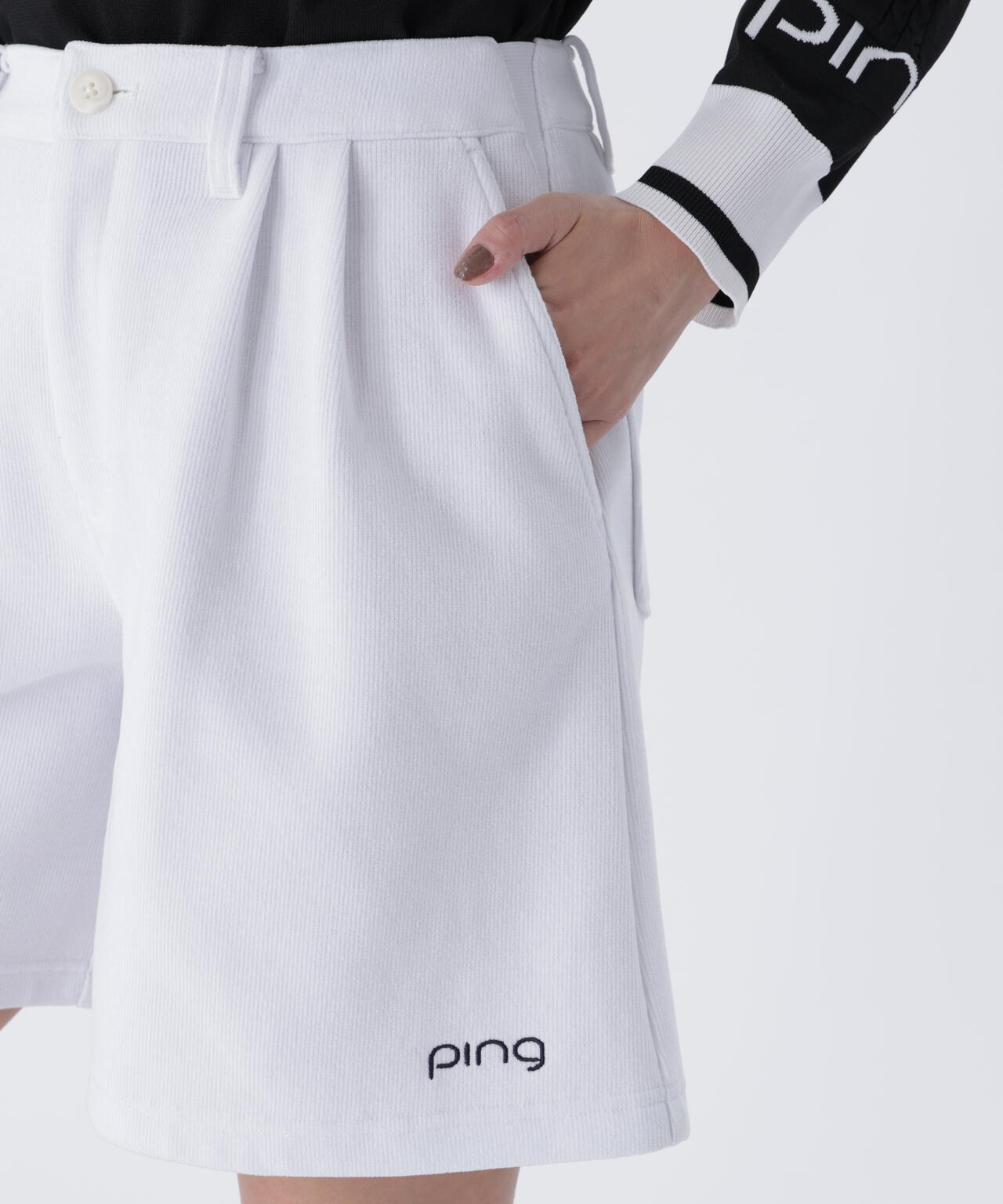 【PING APPAREL】全方向ストレッチ ニットコーデュロイキュロットパンツ ＜LADIES LINE＞ (LADIES)