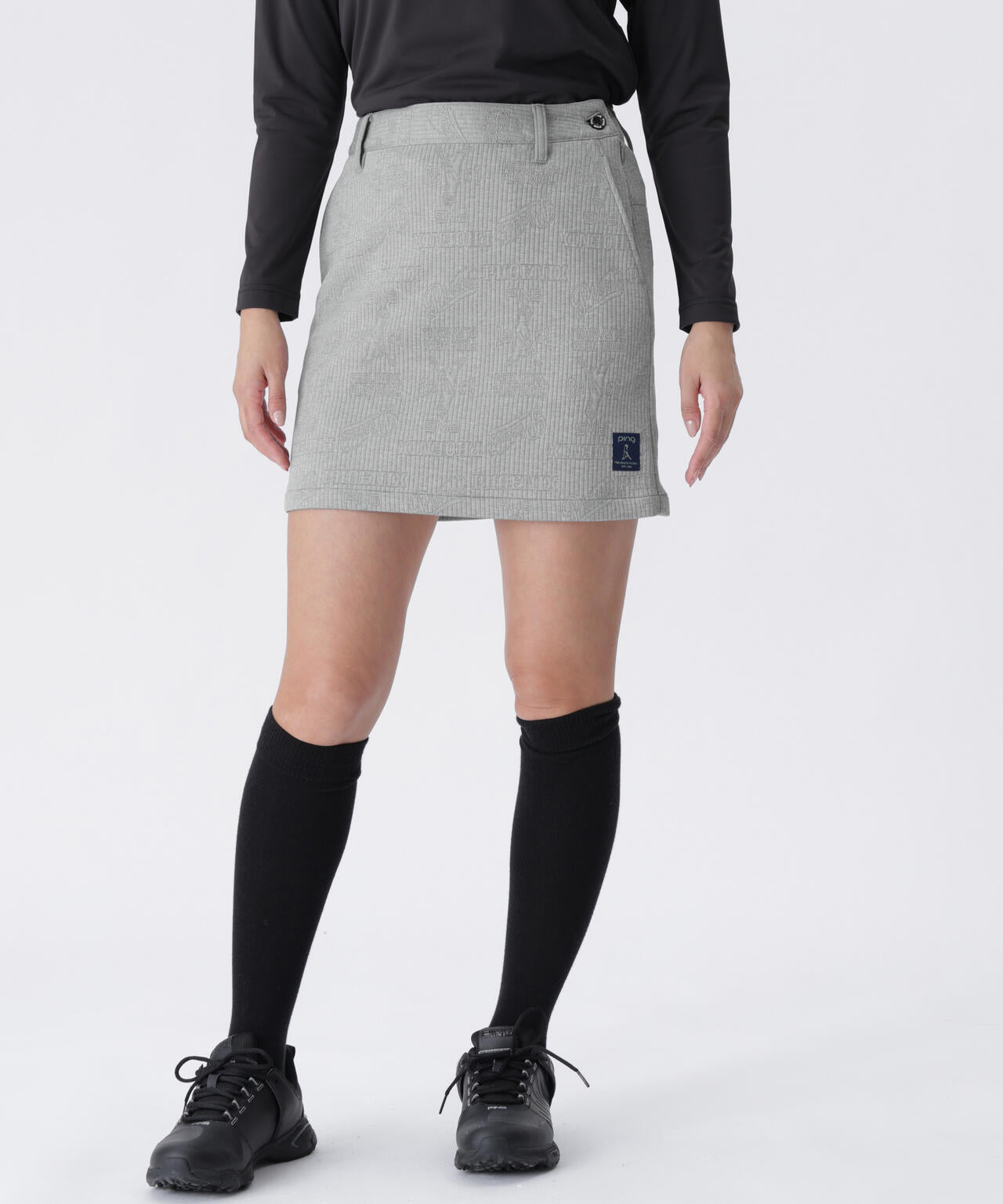 PING APPAREL】全方向ストレッチPINGキルトジャガードスカート