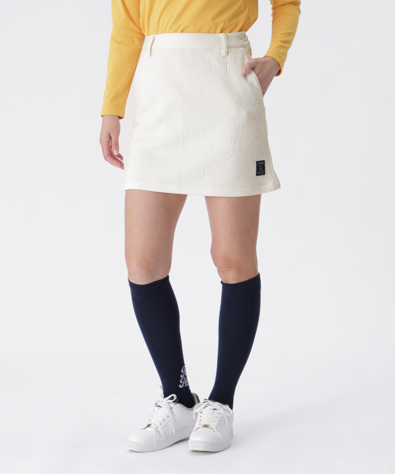 PING APPAREL】全方向ストレッチPINGキルトジャガードスカート