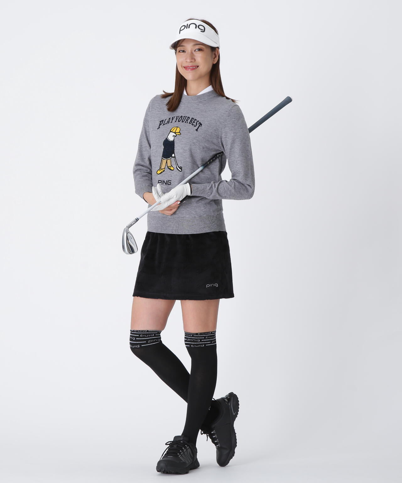 【PING APPAREL】全方向ストレッチ ベロアジャカードスカート ＜LADIES LINE＞ (LADIES)