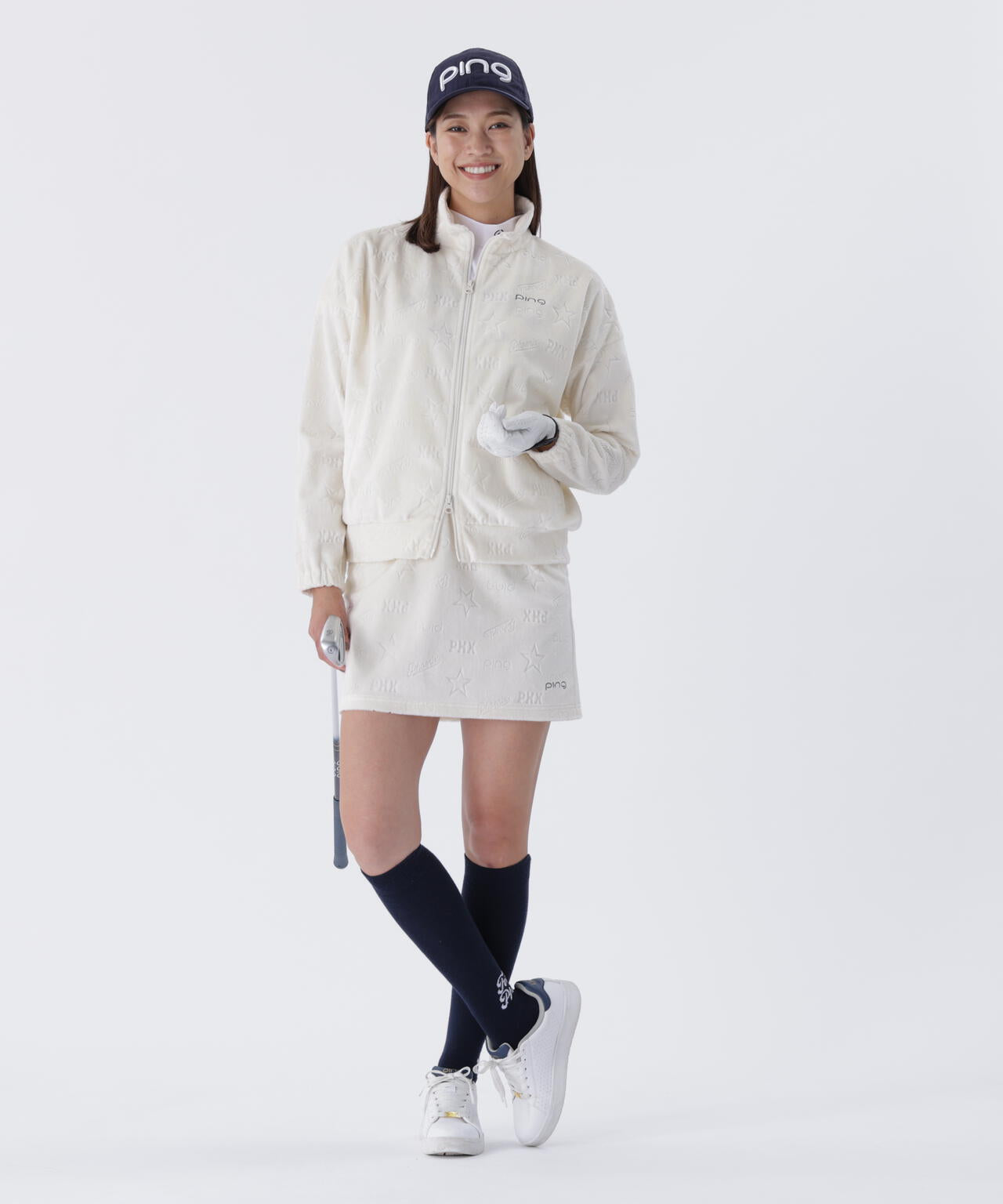 【PING APPAREL】全方向ストレッチ ベロアジャカードスカート ＜LADIES LINE＞ (LADIES)