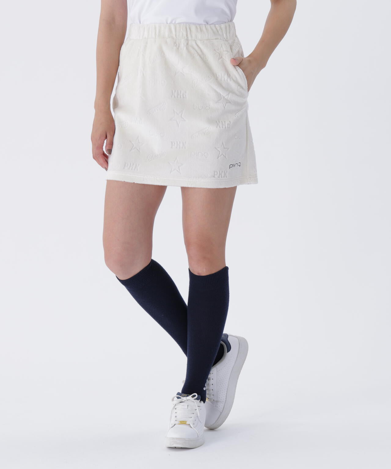 【PING APPAREL】全方向ストレッチ ベロアジャカードスカート ＜LADIES LINE＞ (LADIES)