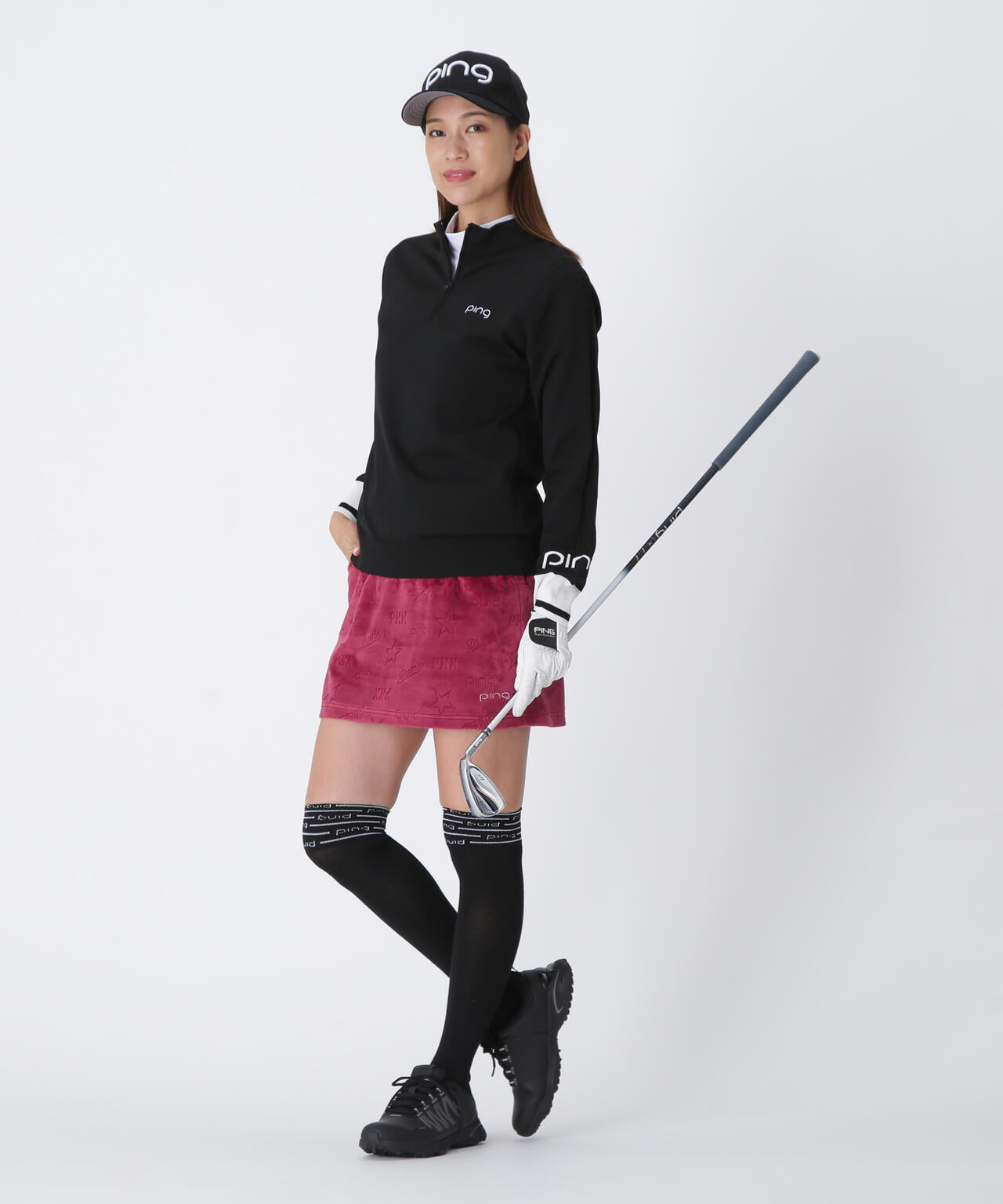 【PING APPAREL】全方向ストレッチ ベロアジャカードスカート ＜LADIES LINE＞ (LADIES)