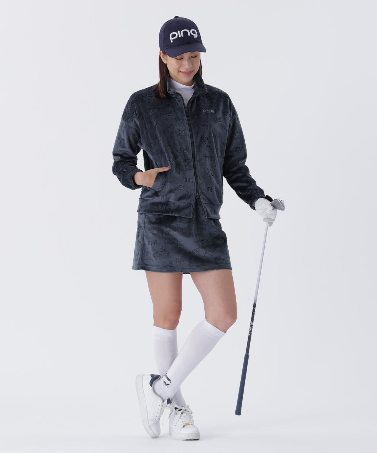 【PING APPAREL】全方向ストレッチ ベロアジャカードスカート ＜LADIES LINE＞ (LADIES)