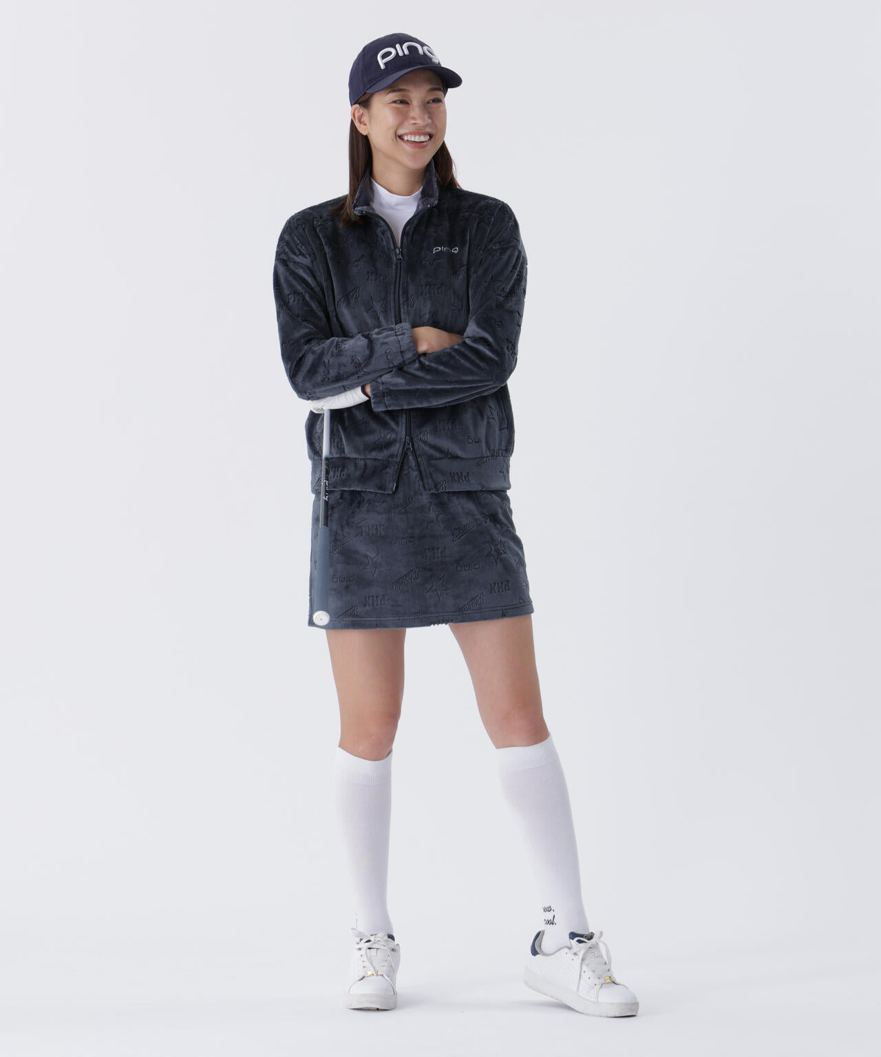 【PING APPAREL】全方向ストレッチ ベロアジャカードスカート ＜LADIES LINE＞ (LADIES)