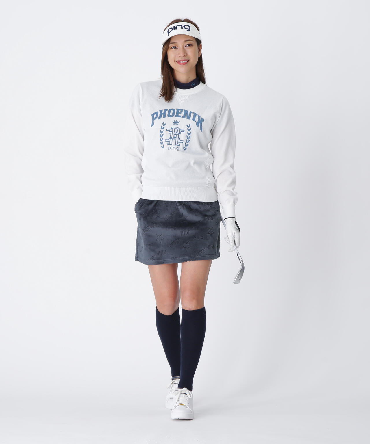 【PING APPAREL】全方向ストレッチ ベロアジャカードスカート ＜LADIES LINE＞ (LADIES)