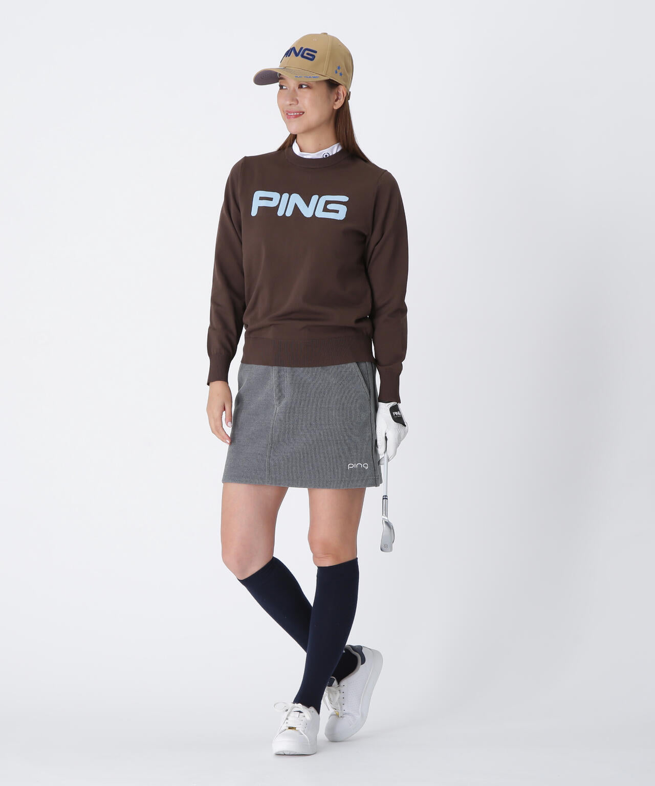 【PING APPAREL】全方向ストレッチ ニットコーデュロイ台形スカート ＜LADIES LINE＞ (LADIES)