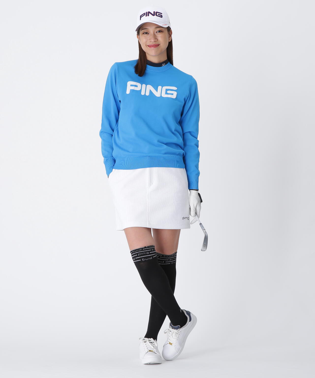【PING APPAREL】全方向ストレッチ ニットコーデュロイ台形スカート ＜LADIES LINE＞ (LADIES)
