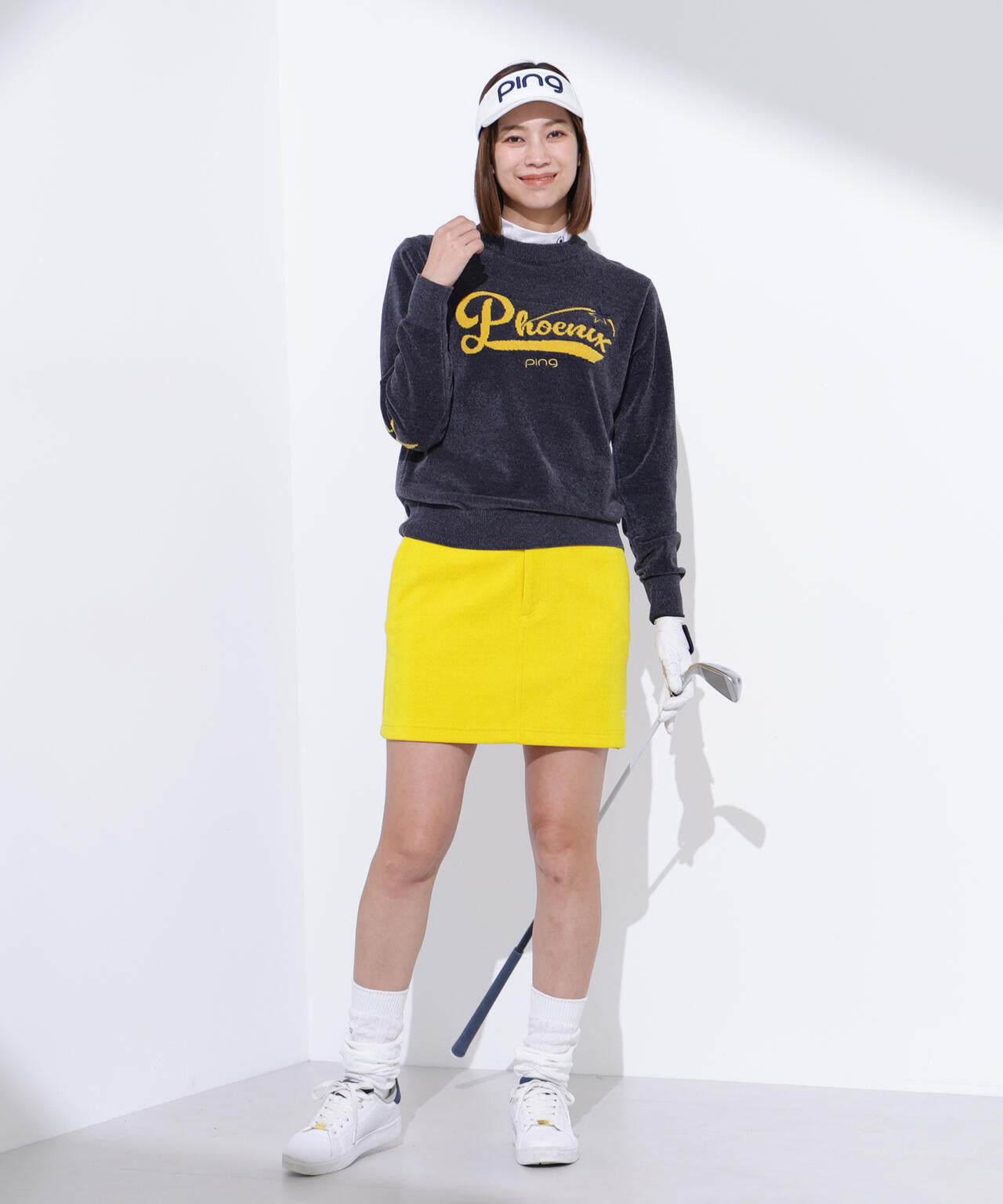 【PING APPAREL】全方向ストレッチ ニットコーデュロイ台形スカート ＜LADIES LINE＞ (LADIES)