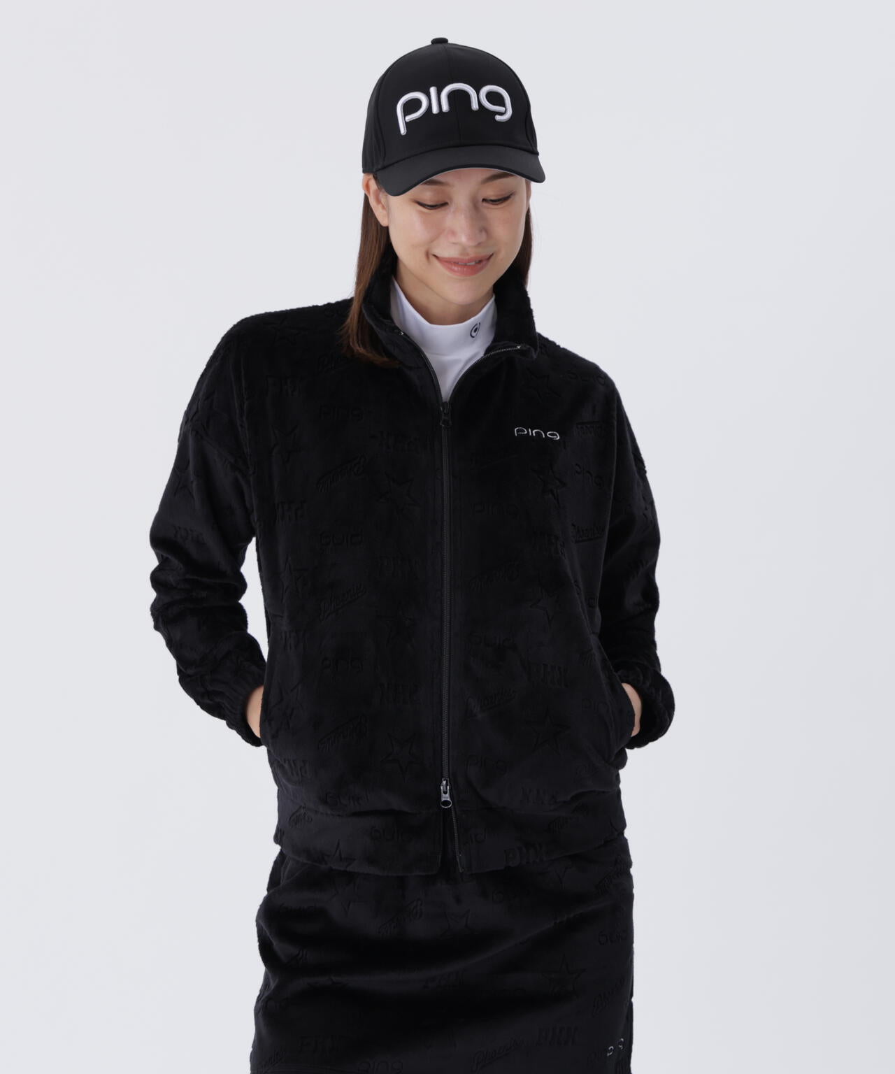 【PING APPAREL】全方向ストレッチ ベロアジャカードブルゾン ＜LADIES LINE＞ (LADIES)