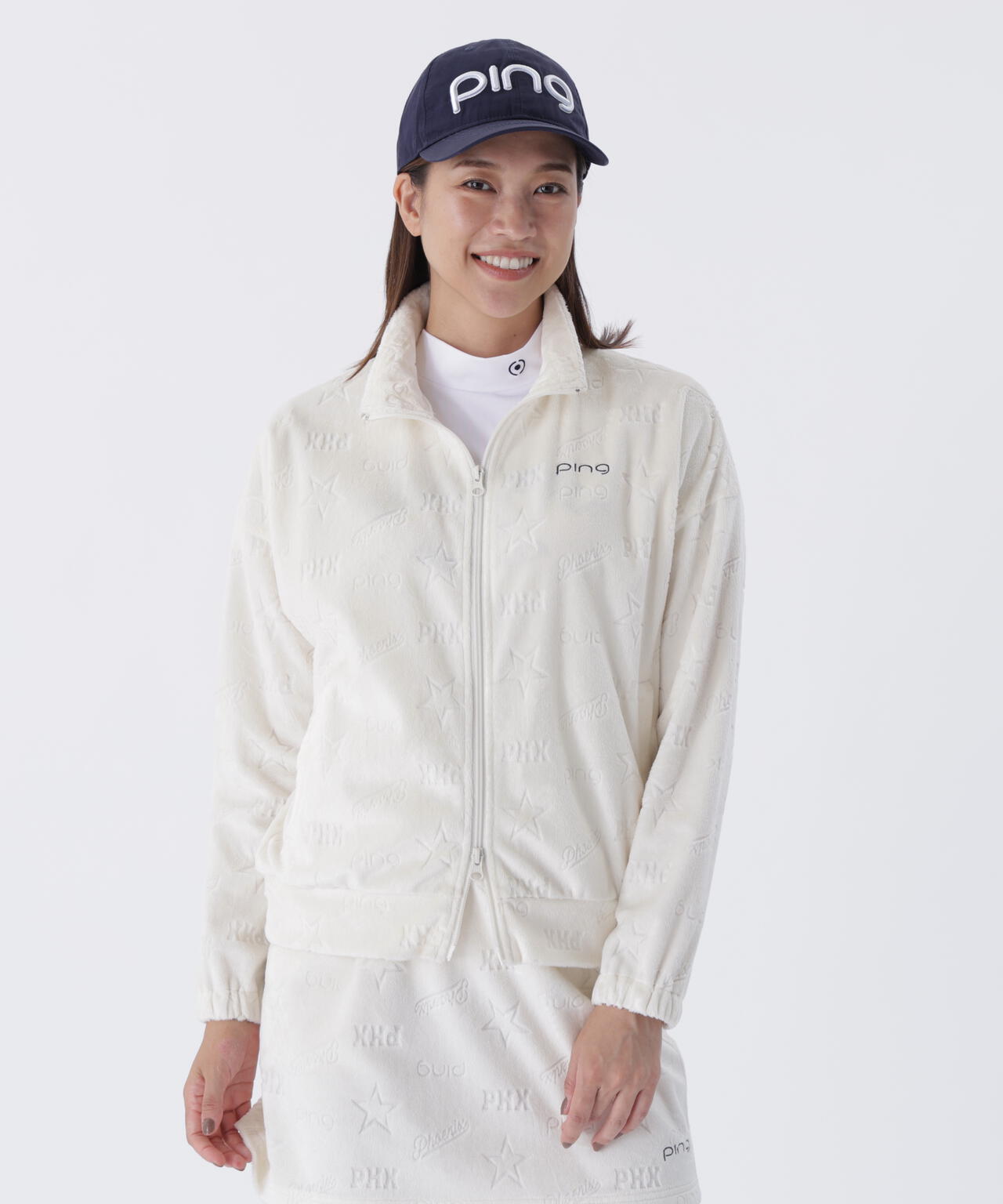 PING APPAREL】全方向ストレッチ ベロアジャカードブルゾン ＜LADIES