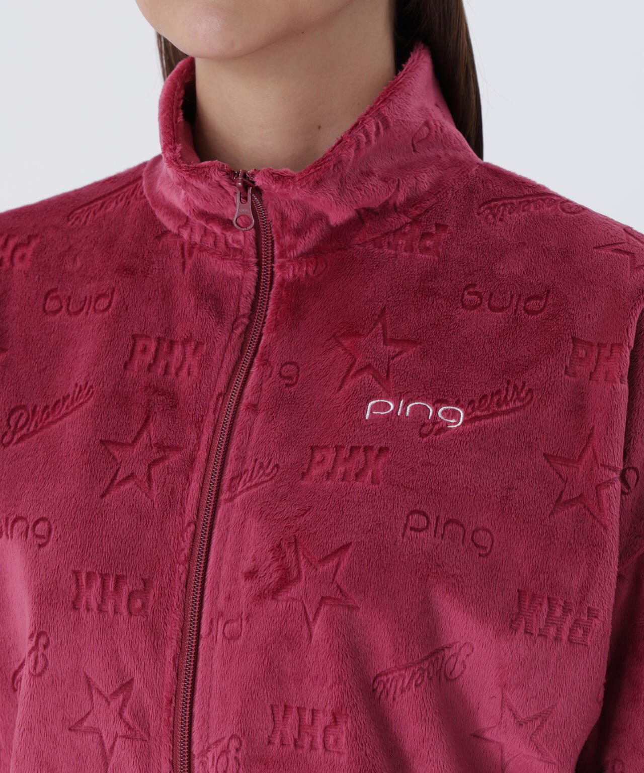 【PING APPAREL】全方向ストレッチ ベロアジャカードブルゾン ＜LADIES LINE＞ (LADIES)