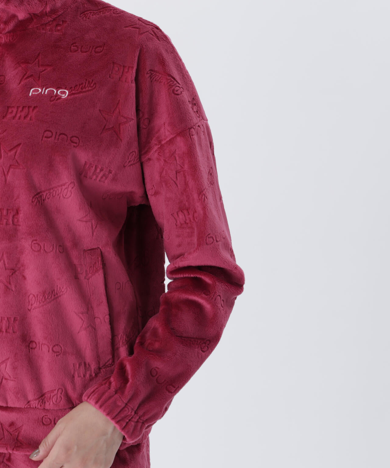 【PING APPAREL】全方向ストレッチ ベロアジャカードブルゾン ＜LADIES LINE＞ (LADIES)