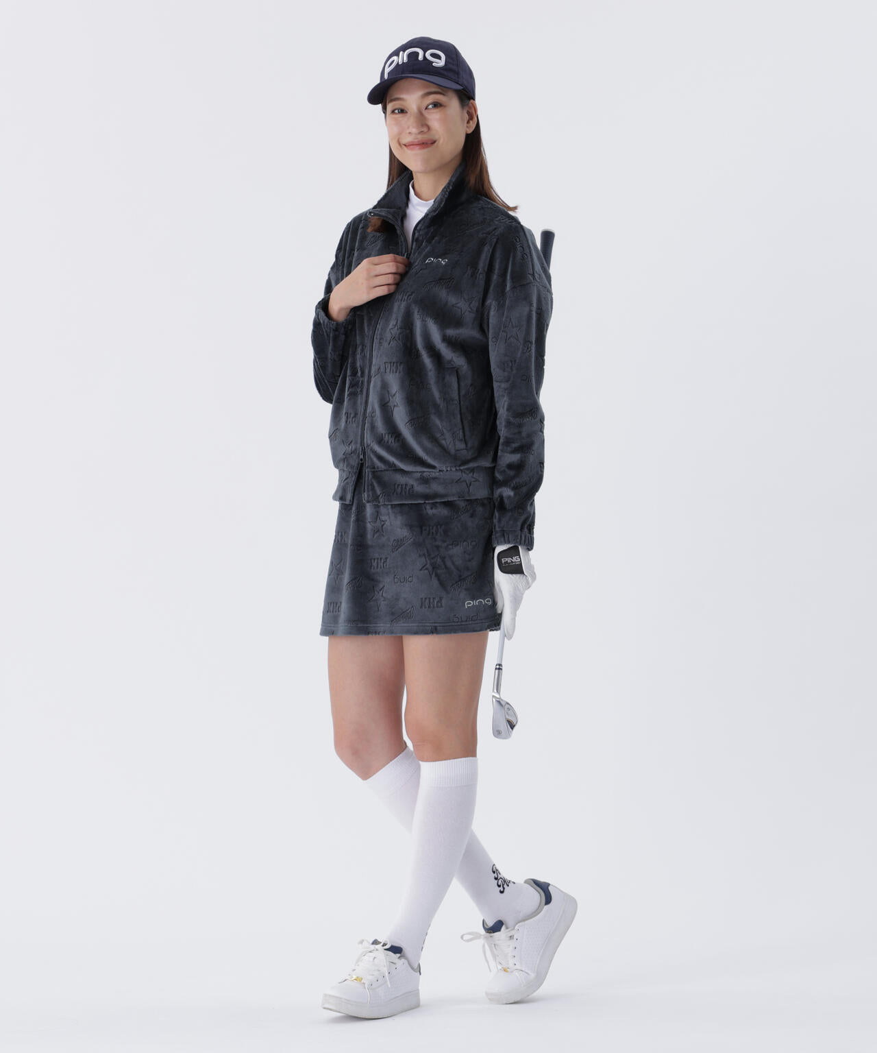 【PING APPAREL】全方向ストレッチ ベロアジャカードブルゾン ＜LADIES LINE＞ (LADIES)