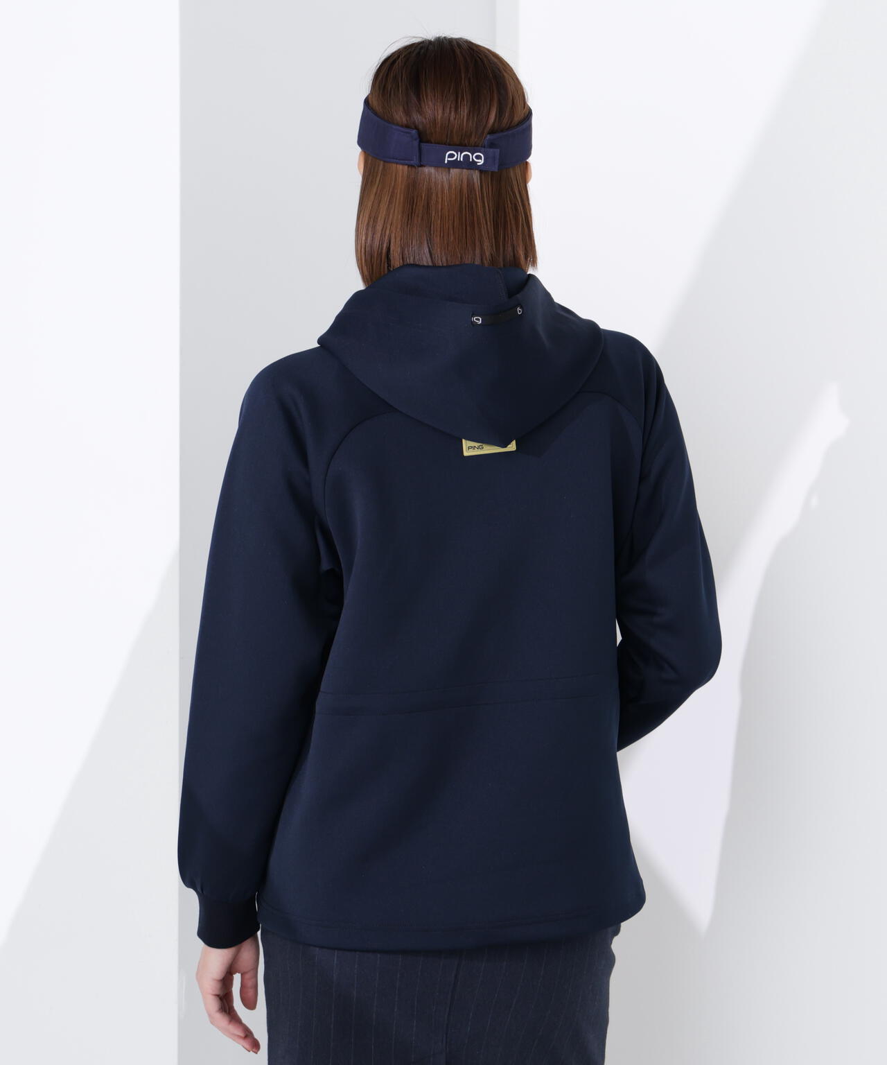 【PING APPAREL】全方向ストレッチRENUキルトダンボールジャージスウェットフーディ ＜GOLD＞ (LADIES)