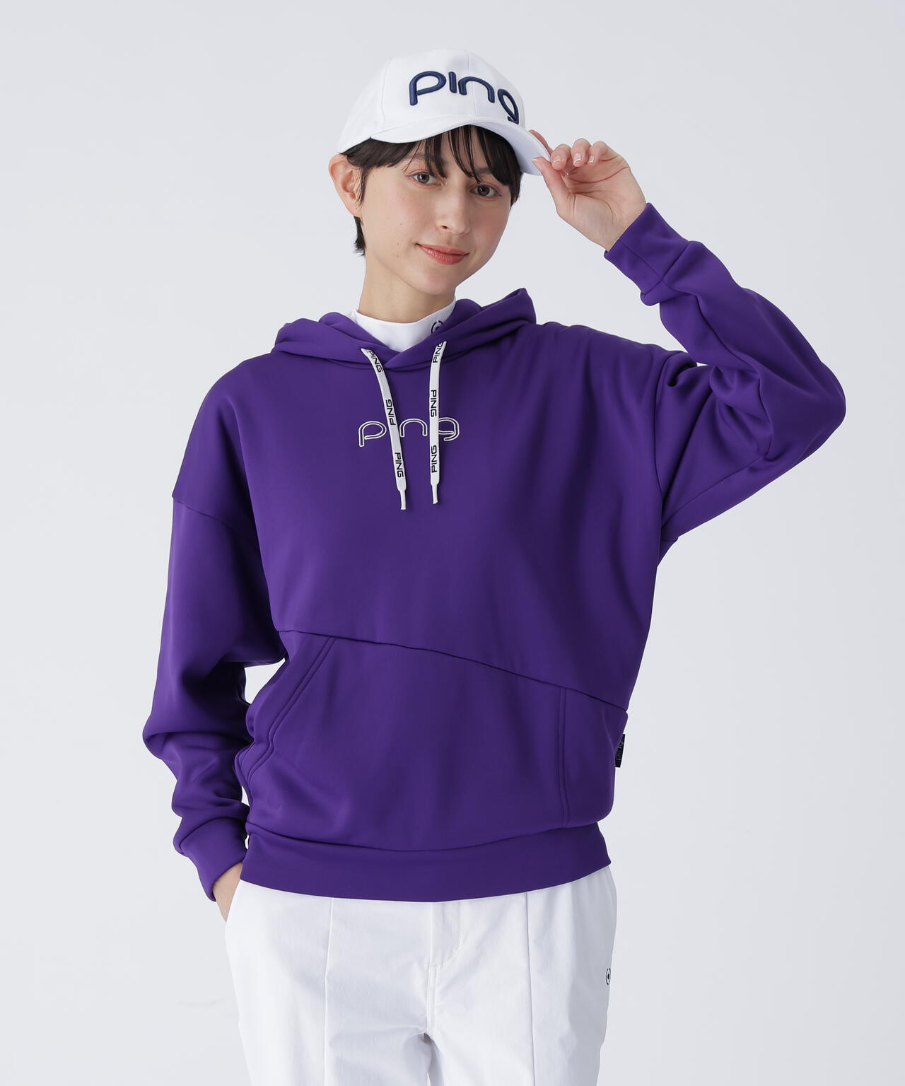 【PING APPAREL】全方向ストレッチアシンメトリーポケットカルイシフーディ ＜LAIDES LINE＞ (LADIES)
