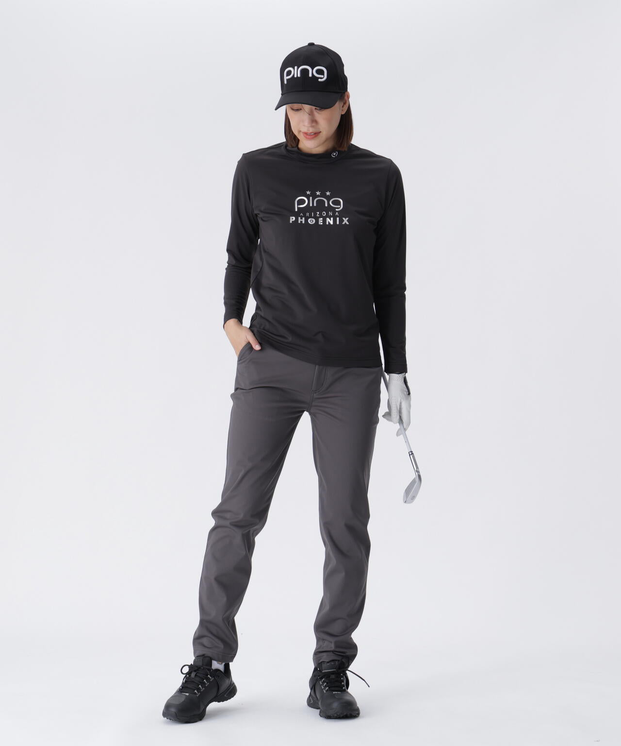 ぴゃーページ PING APPAREL】トリコットハイネックシャツ ＜LADIES LINE＞ (LADIES