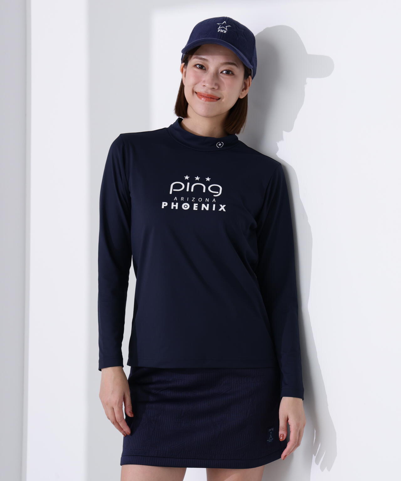 PING APPAREL】トリコットハイネックシャツ ＜LADIES LINE＞ (LADIES