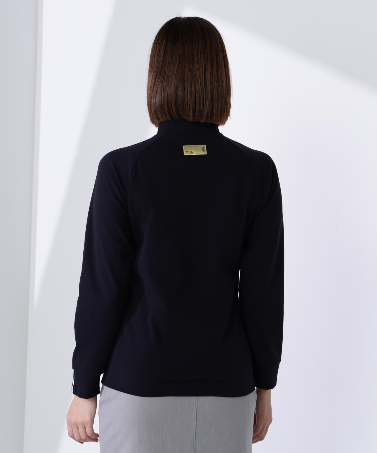 【PING APPAREL】サーモソーラー バックカノコ長袖ハイネックカットソー ＜GOLD＞ (LADIES)
