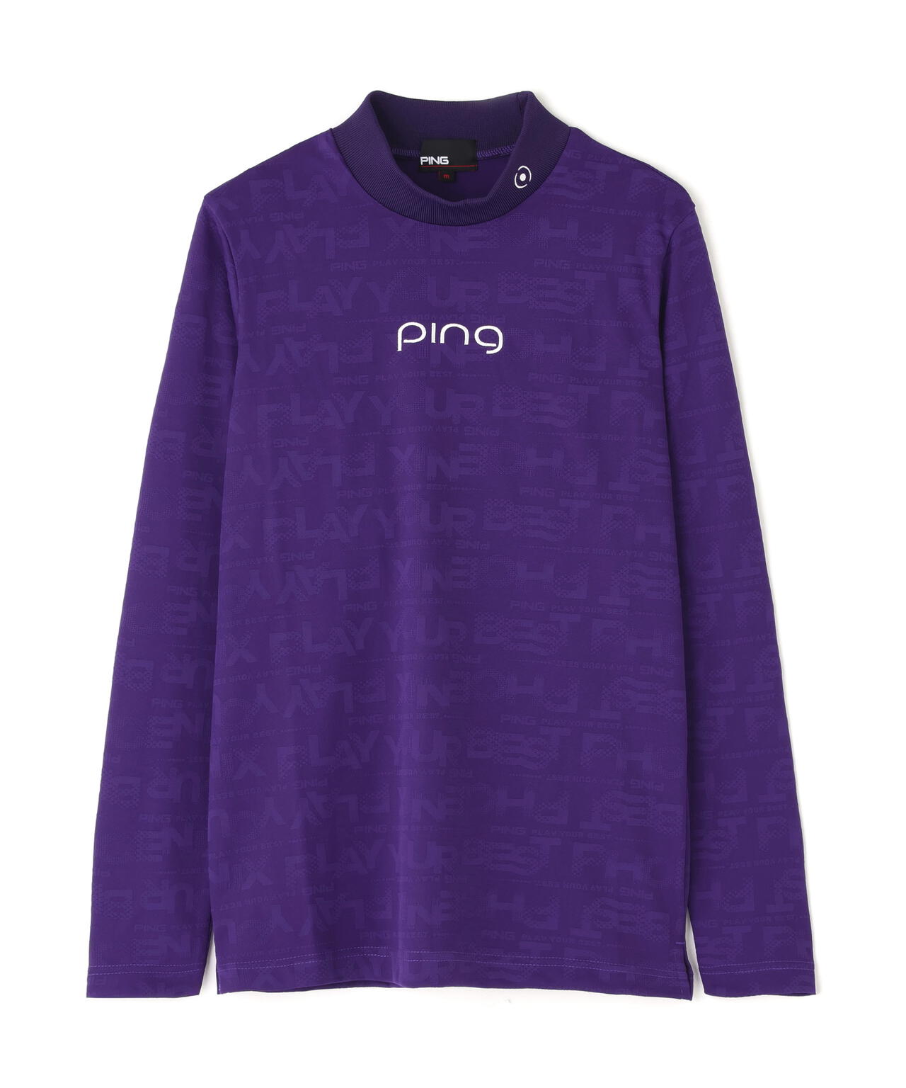 【PING APPAREL】凸凹PLAYロゴジャカード長袖ハイネックシャツ ＜LADIES LINE＞ (LADIES)