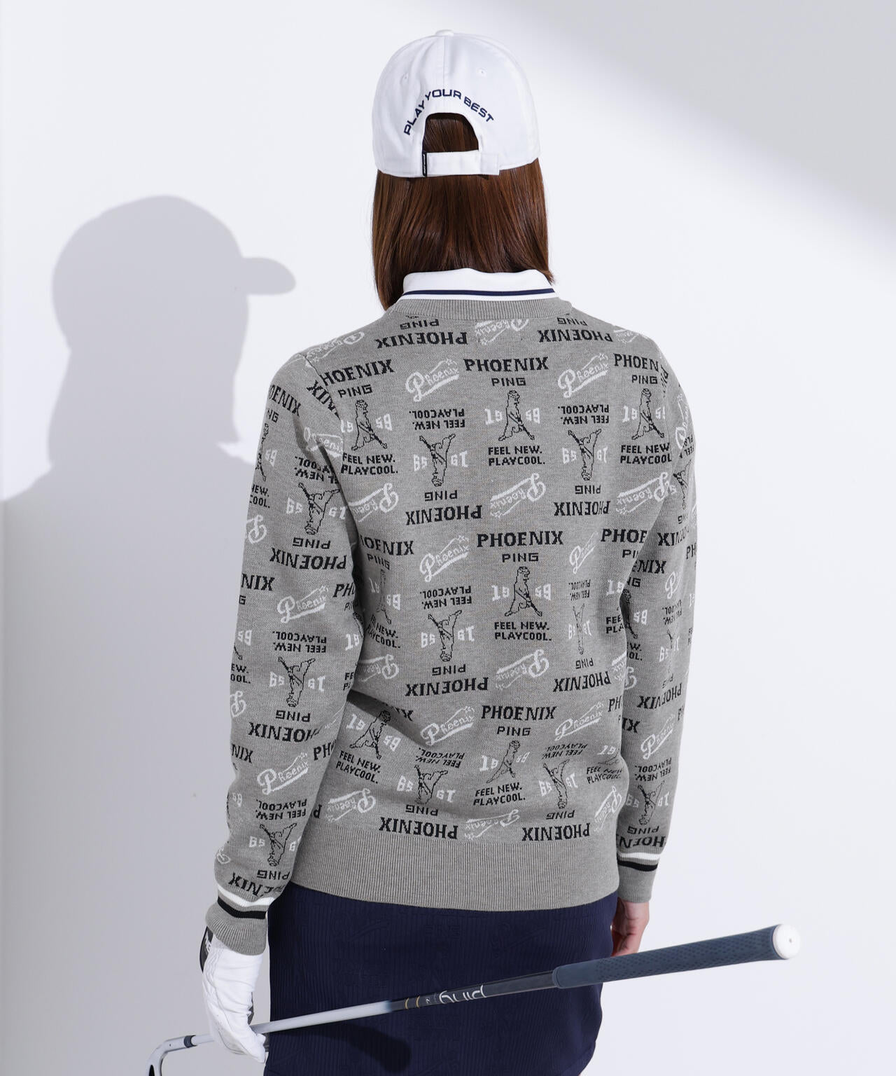 PING ピン ジャガードクルーネックカットソープルオーバー PING（ピン）の「【PING APPAREL】Mr.PINGジャガードクルー