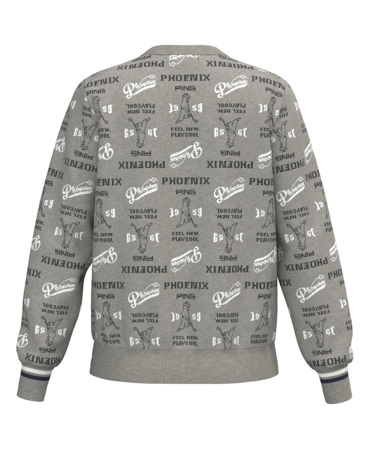 【PING APPAREL】ジャガード総柄クルーネックニットプルオーバー ＜LADIES LINE＞ (LADIES)