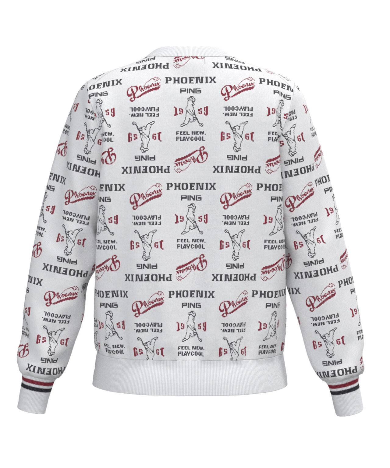 【PING APPAREL】ジャガード総柄クルーネックニットプルオーバー ＜LADIES LINE＞ (LADIES)