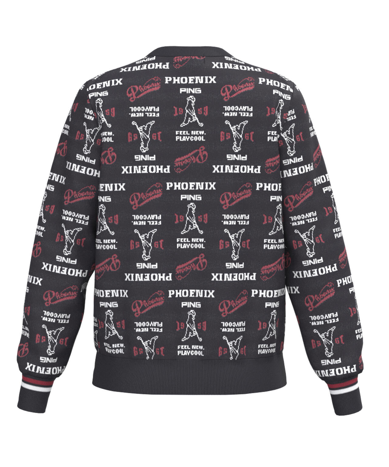 【PING APPAREL】ジャガード総柄クルーネックニットプルオーバー ＜LADIES LINE＞ (LADIES)