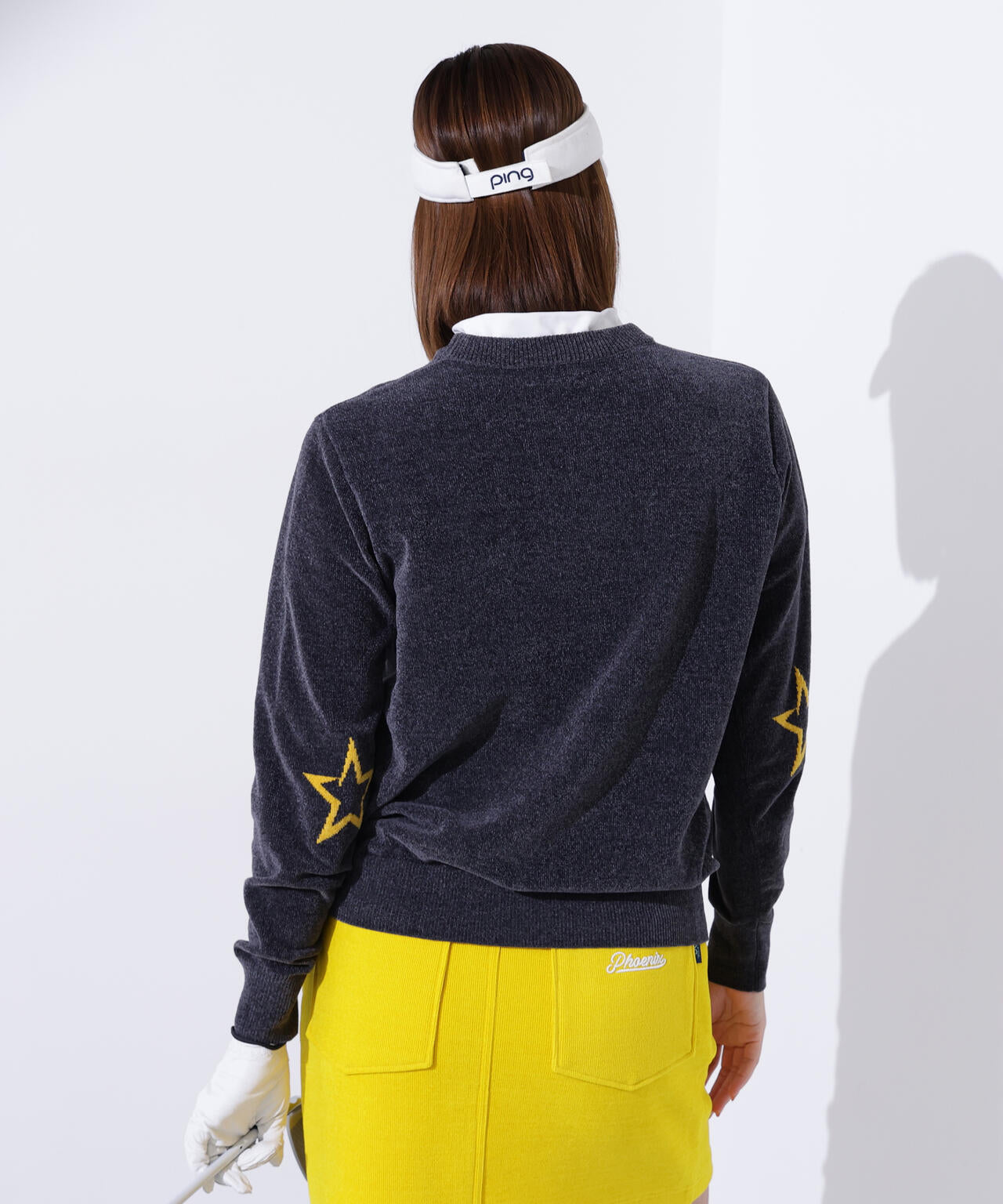 PING APPAREL】モールジャカードクルーネックニット ＜LADIES