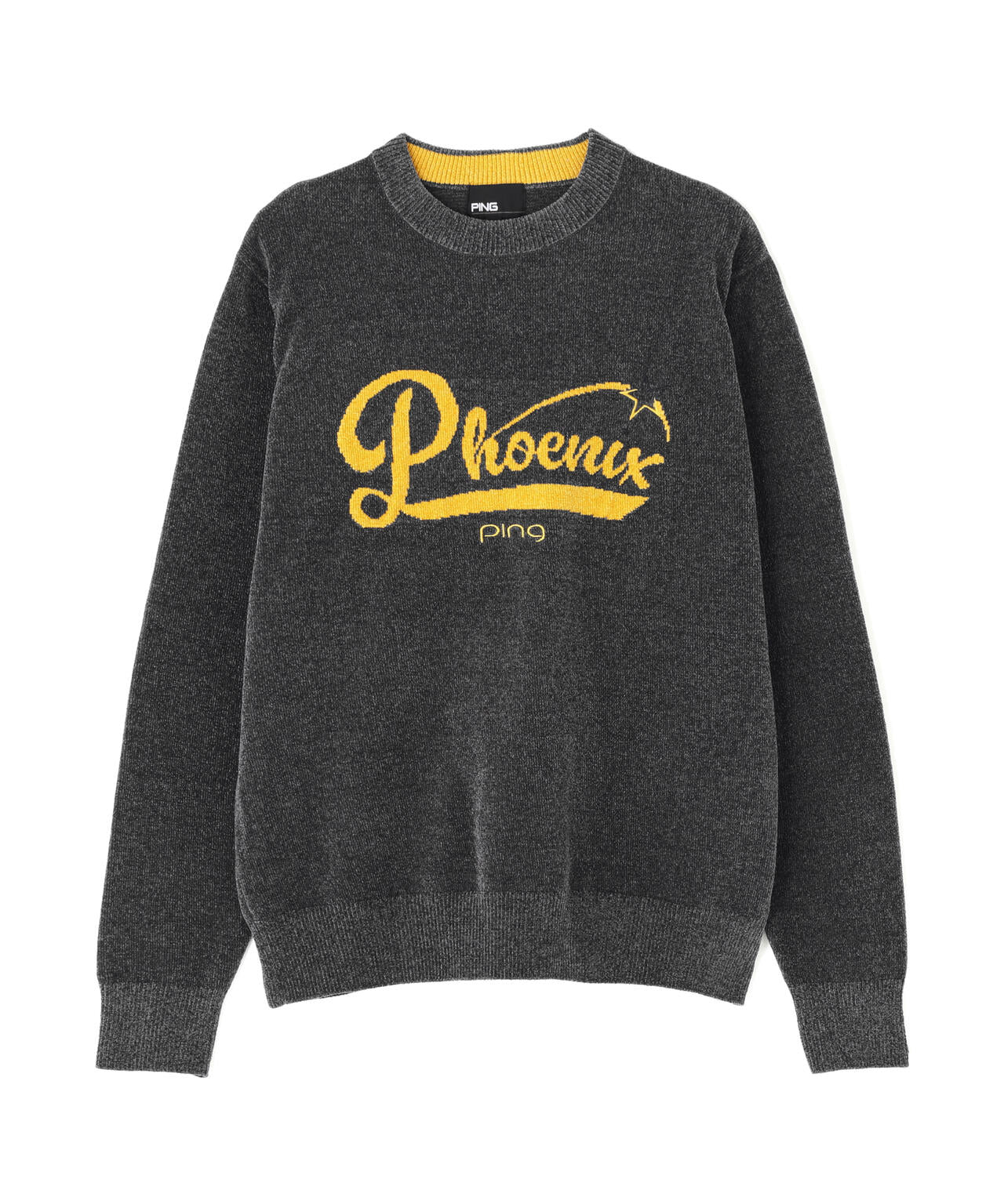 PING ピン　クルーネックニット (ブランドロゴ) PING APPAREL】モールジャカードクルーネックニット ＜LADIES