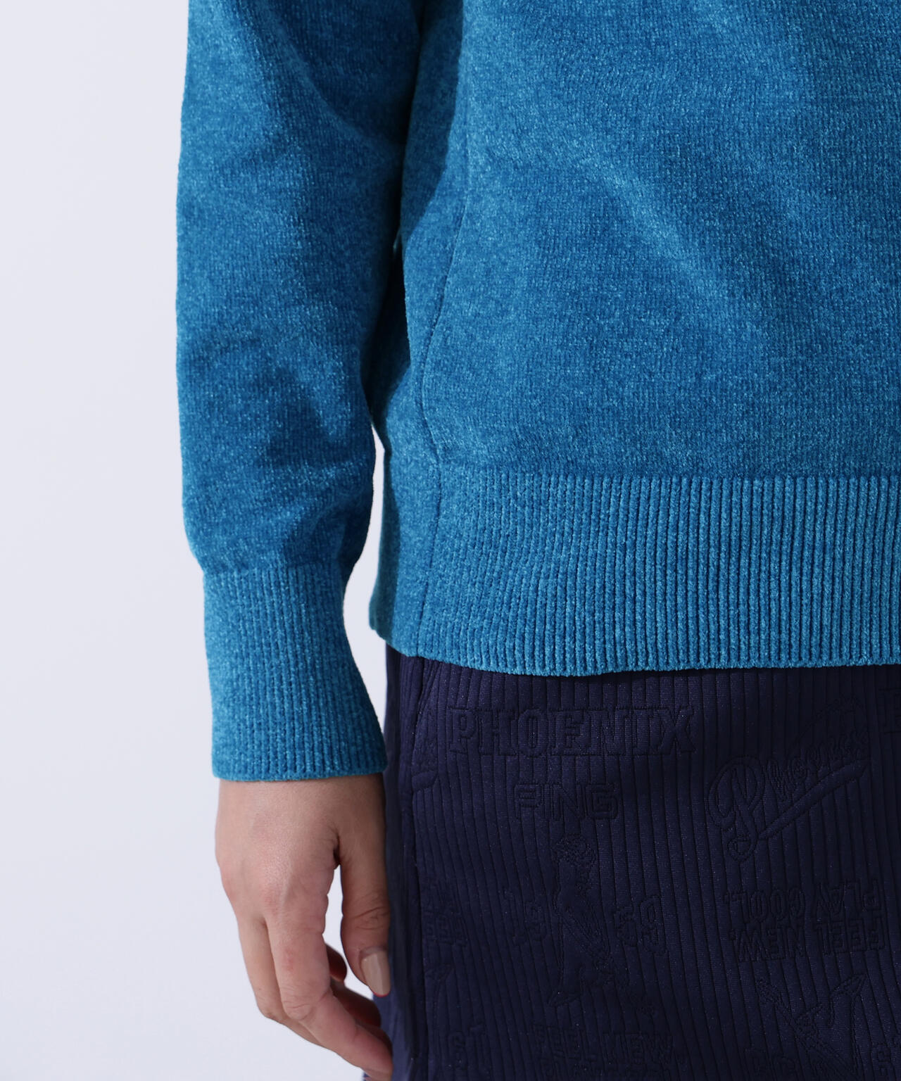 PING APPAREL】モールジャカードクルーネックニット ＜LADIES LINE