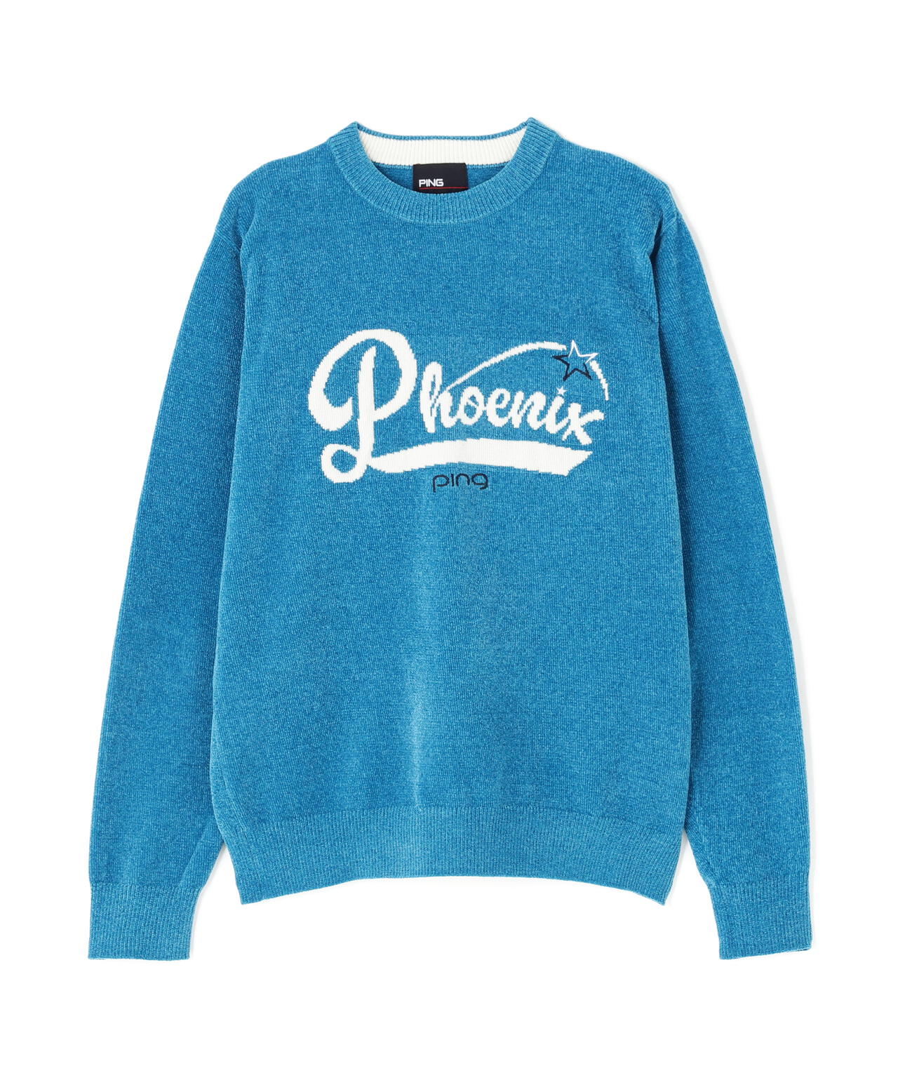 PING ピン ジャガードクルーネックカットソープルオーバー PING APPAREL】モールジャカードクルーネックニット ＜LADIES